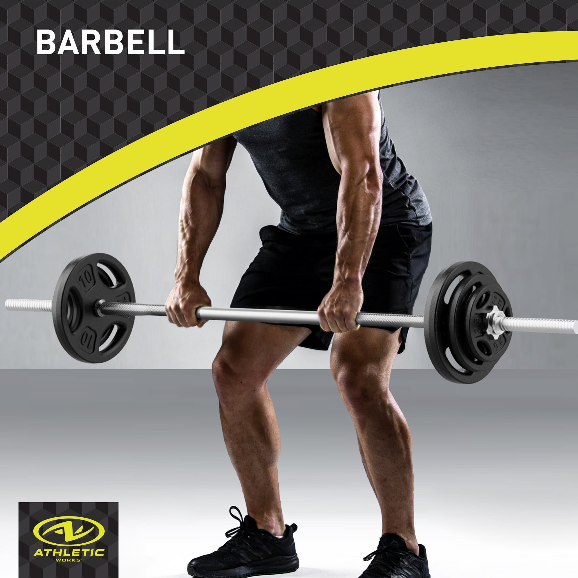 Athletic Works 35LB Cast Iron Weight Plate Set, 2 Each of 2.5, 5 and 10LB, 1-inch Holes Fit Standard Sized Bar - Image 7