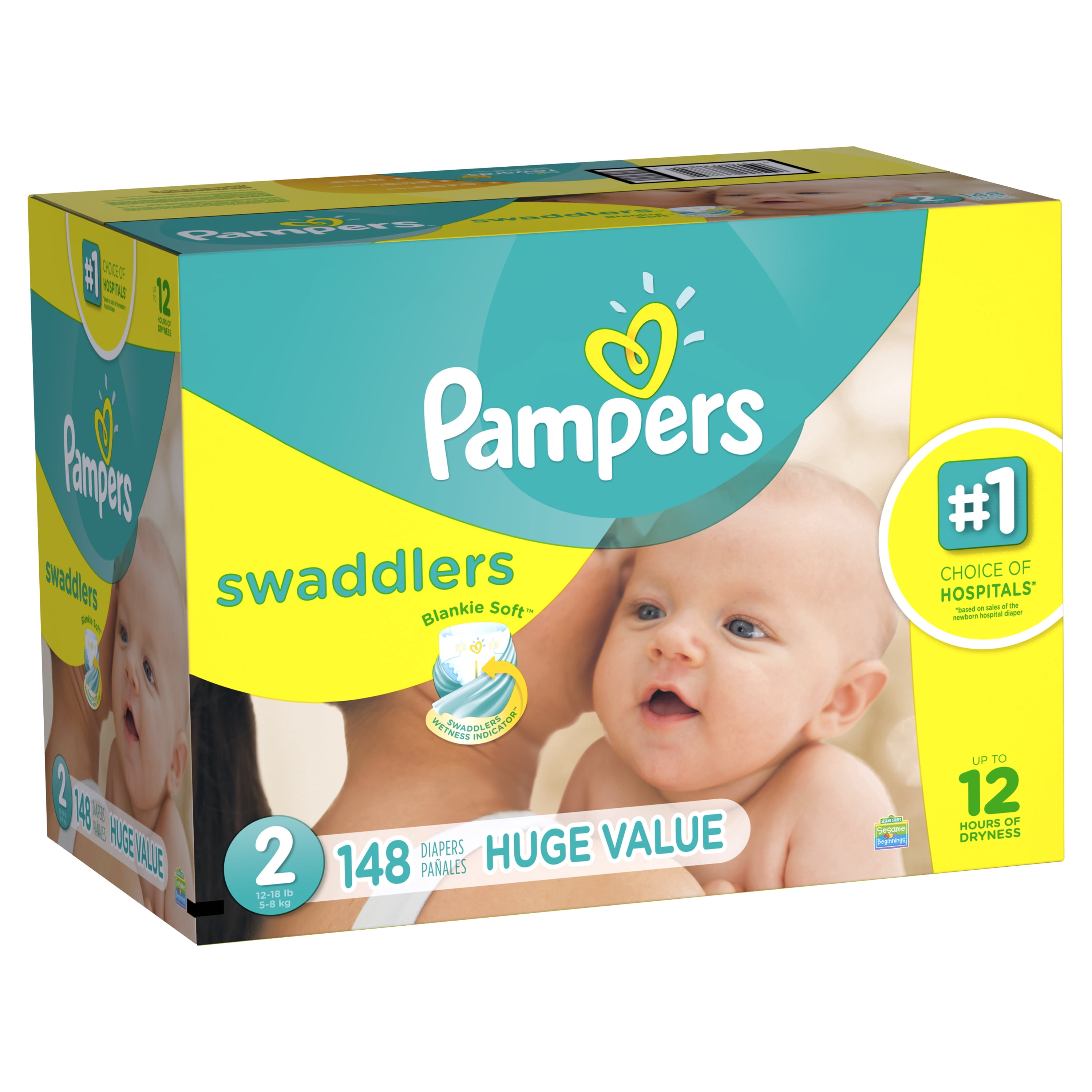 Pampers Swaddlers Soft and Absorbent Diapers, Size 2, 148 Ct - Image 4