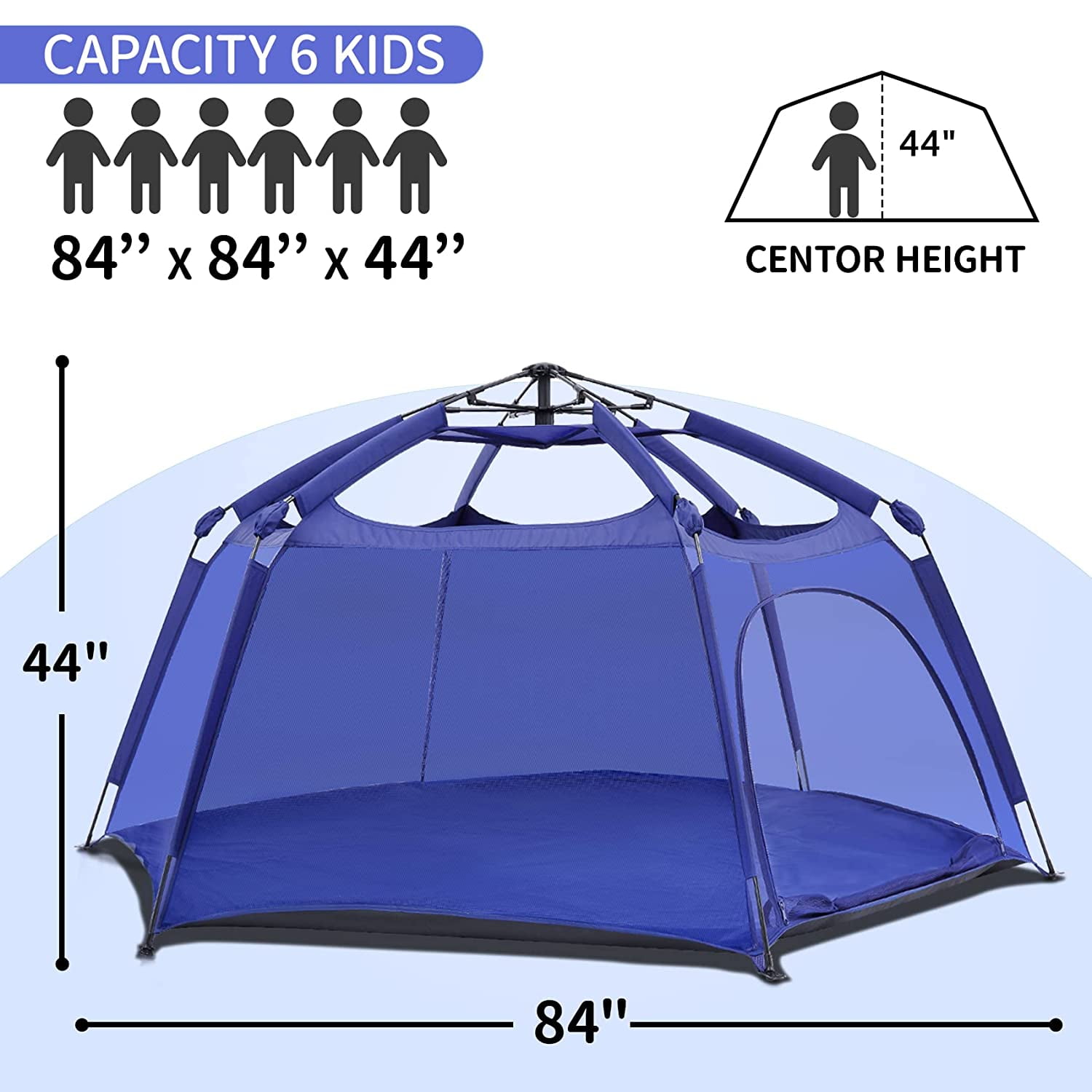 Alvantor Baby Playards Playpen For Fun Portable Pop Up Blue, Unisex - Image 5