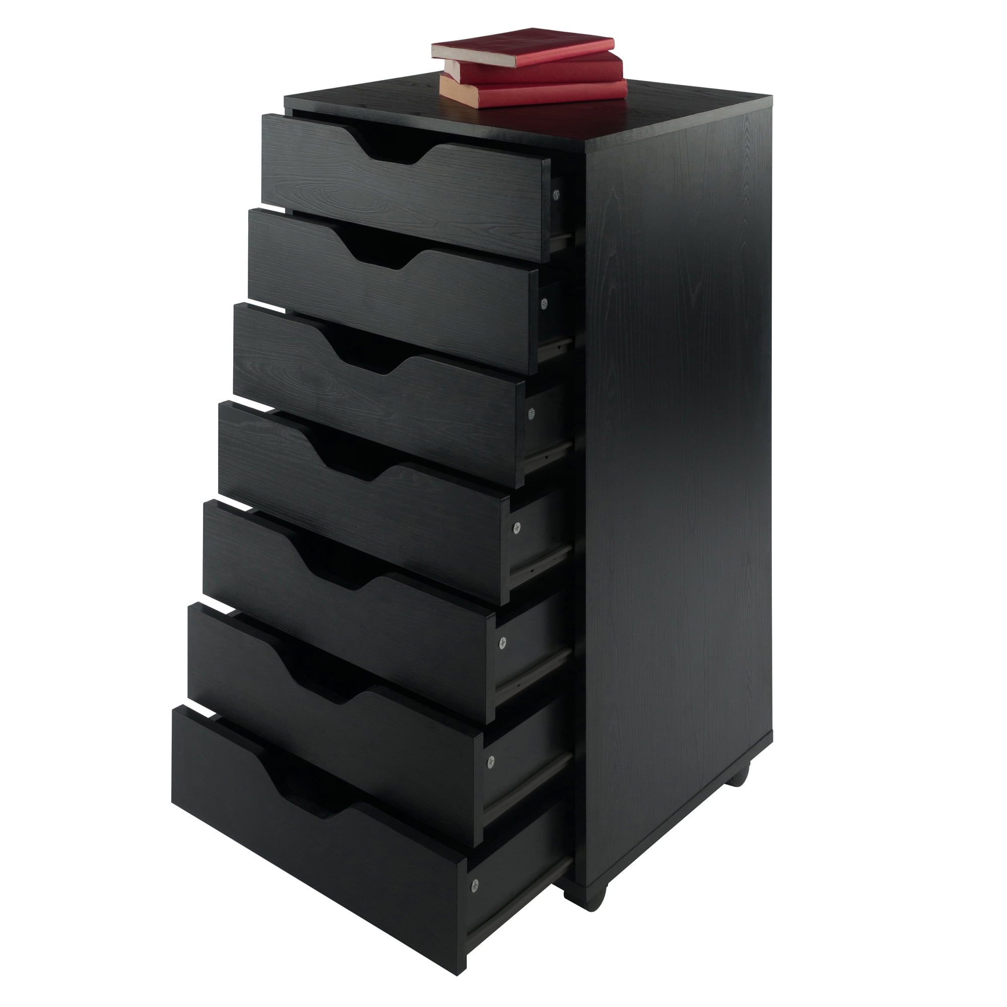 Winsome Halifax 7-Drawer Mobile Cabinet 20792, Black Finish - Image 2
