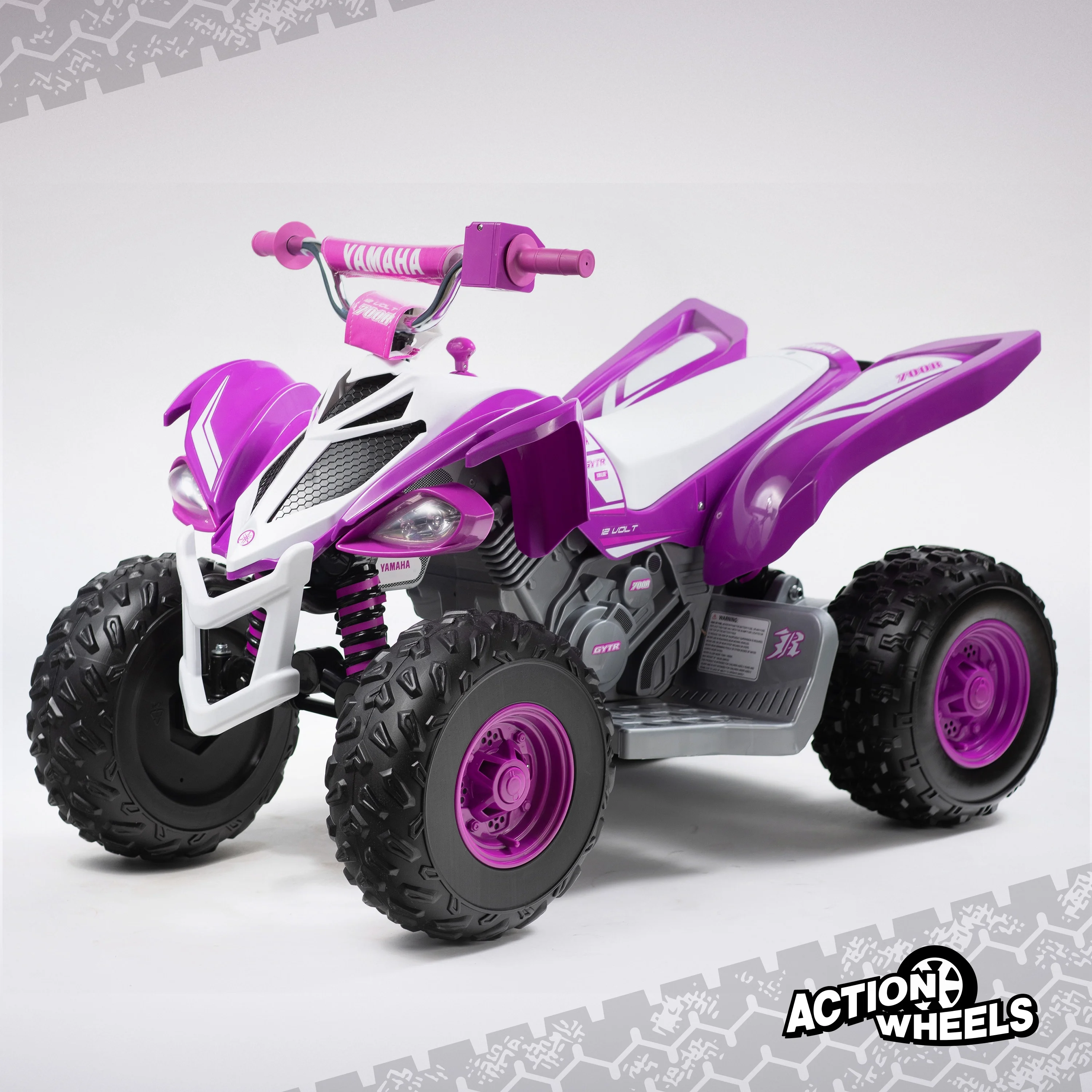 Yamaha Raptor ATV 12-Volt Battery-Powered Ride-on ATV - Purple and White for girls ages 3-5 years - Image 3