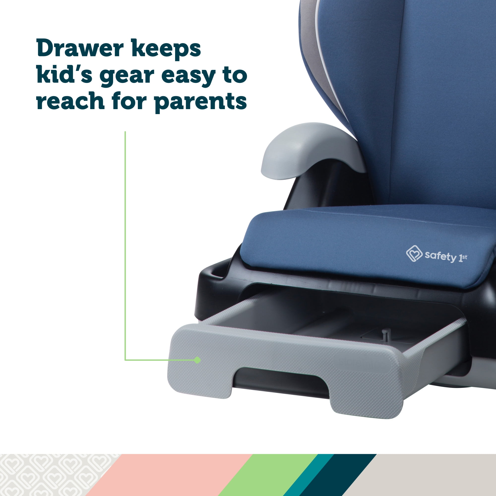 Safety 1st Store 'n Go Sport Booster Car Seat, Dusted Indigo, Toddler, Unisex - Image 13