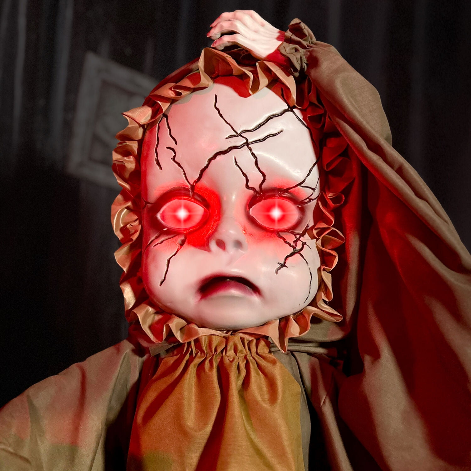 Haunted Hill Farm 5.25 ft Life Size Animatronic Demon Girl, Halloween Decoration, HHGIRL-9FLSA - Image 16