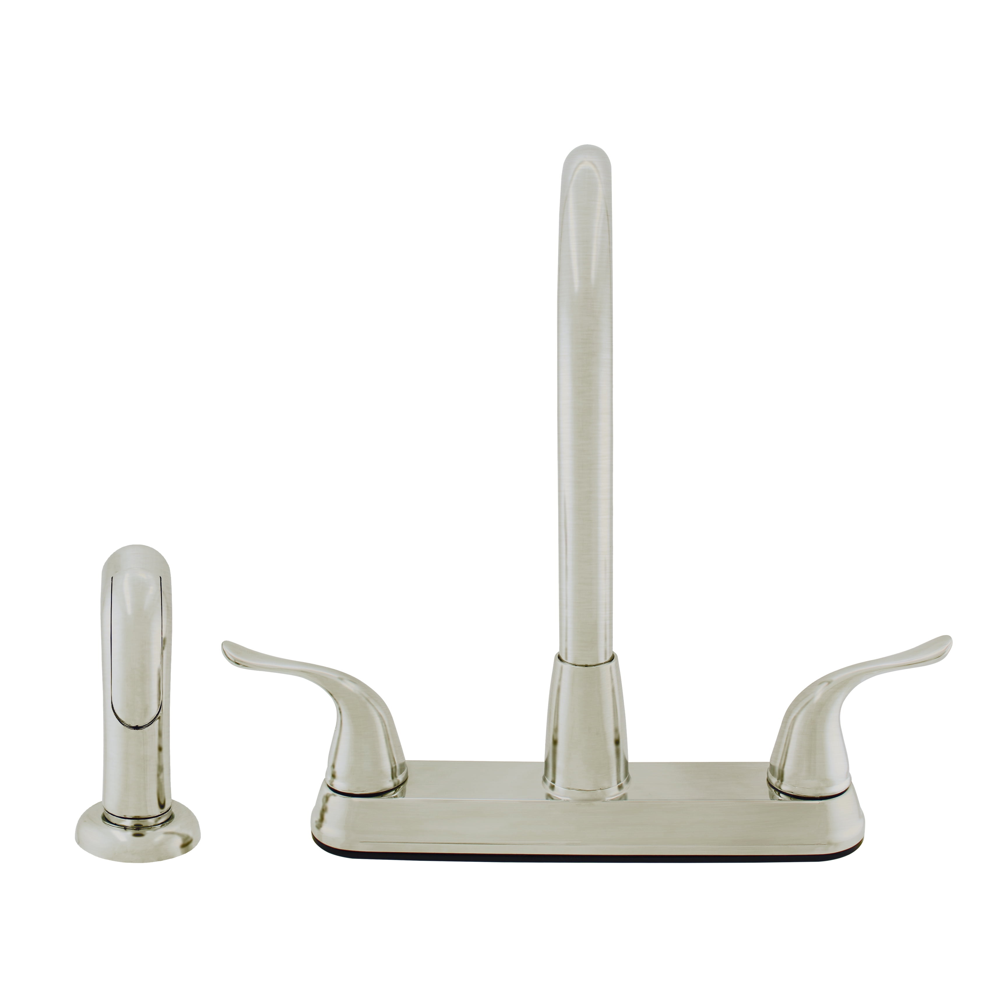 WMF-8235GNZMLP-BN - Hybrid Metal Deck Kitchen Sink Faucet, 360 Degree Swivel, High Spout, Double Handle with Side Spray - Image 6