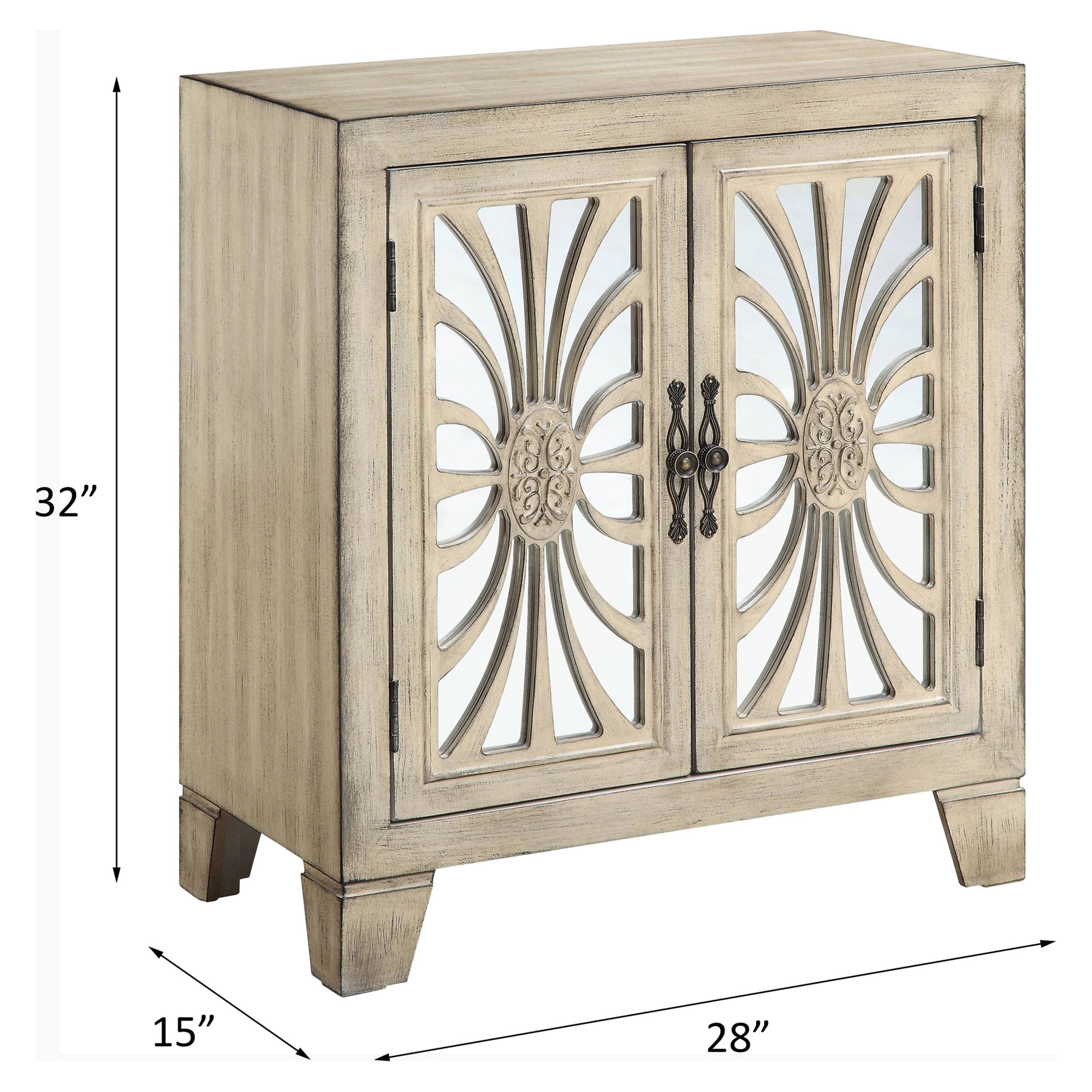 ACME Nalani Rectangular Console Table in Antique White - Image 4