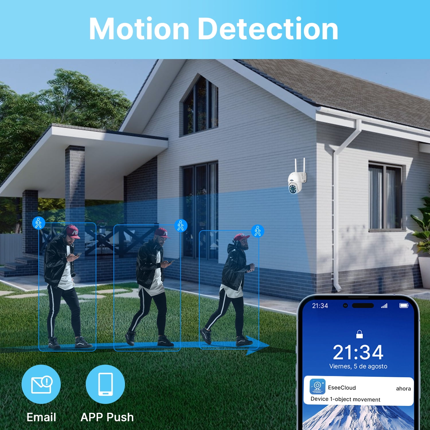 Hiseeu 5MP Security Camera System with 1TB Hard Drive, Outdoor Security Camera Wireless Wifi with Two-Way Audio,Human Detection, Home Security Cameras System - Image 11