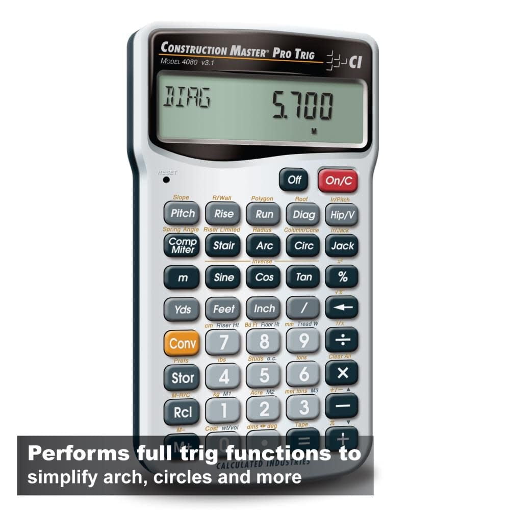Calculated Industries Cm Pro Trig Construction Math Calculator - Image 4