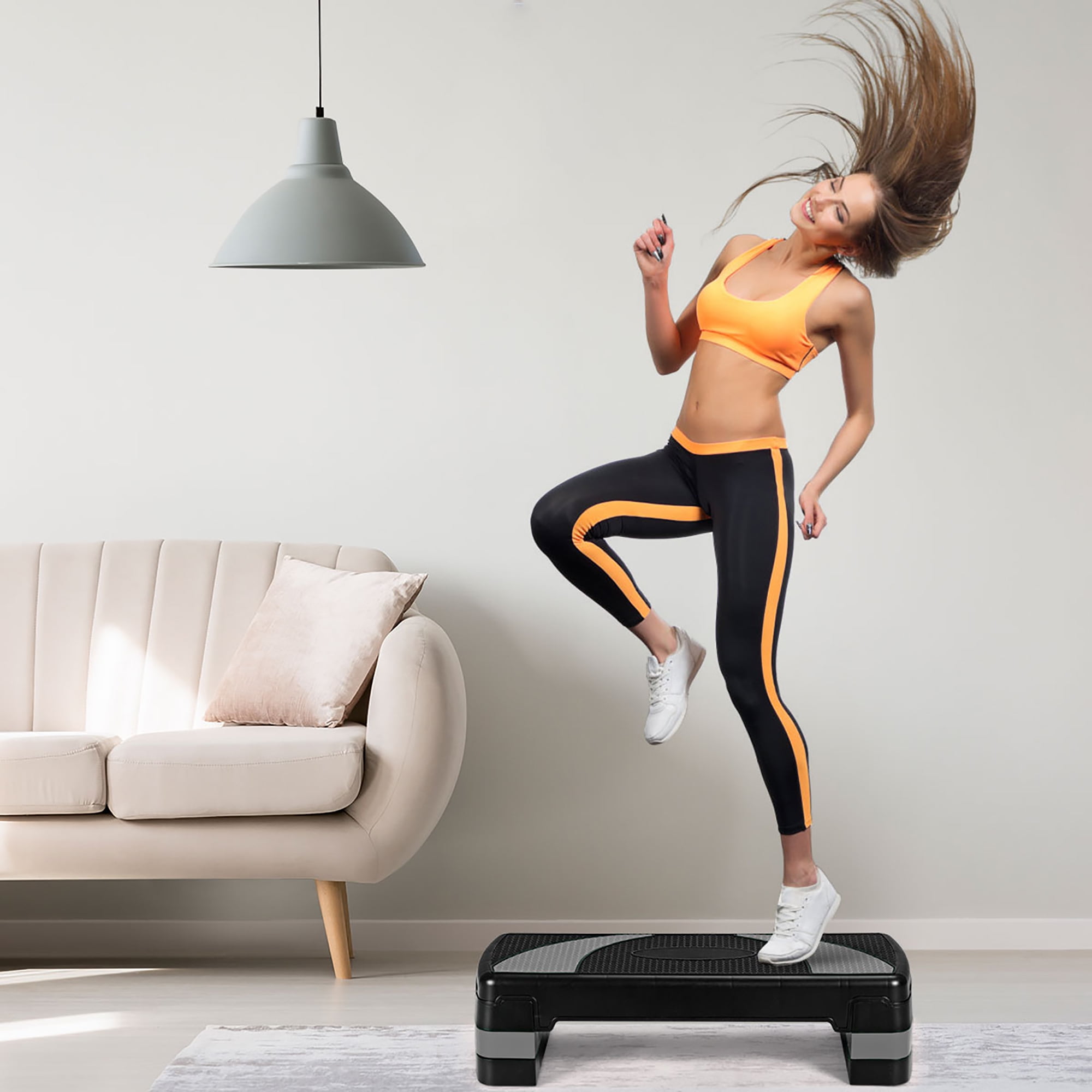 31'' Aerobic Exercise Stepper Cardio Trainer 3 in 1 Adjustable Height 4'' - 6'' - 8'' - Image 4