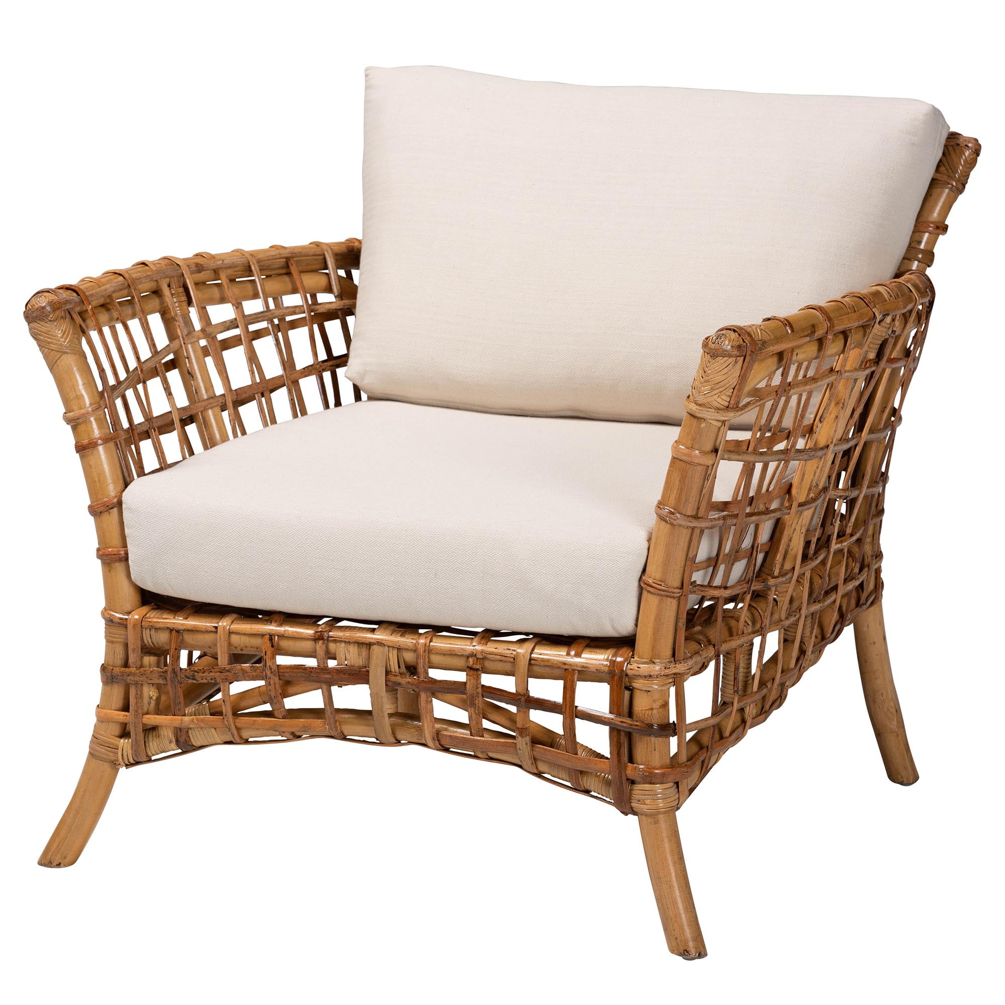 Bali & pari Babette Rattan BOHO Accent Chair, Natural Brown - Image 10