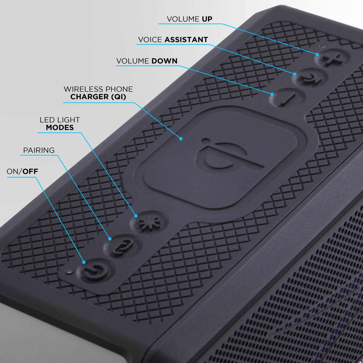 Altec Lansing Hydra Blast 2.0 LED Lighting Floatable Waterproof Wireless Magnetic Bluetooth Portable Speaker, Black, IMW1302 - Image 4