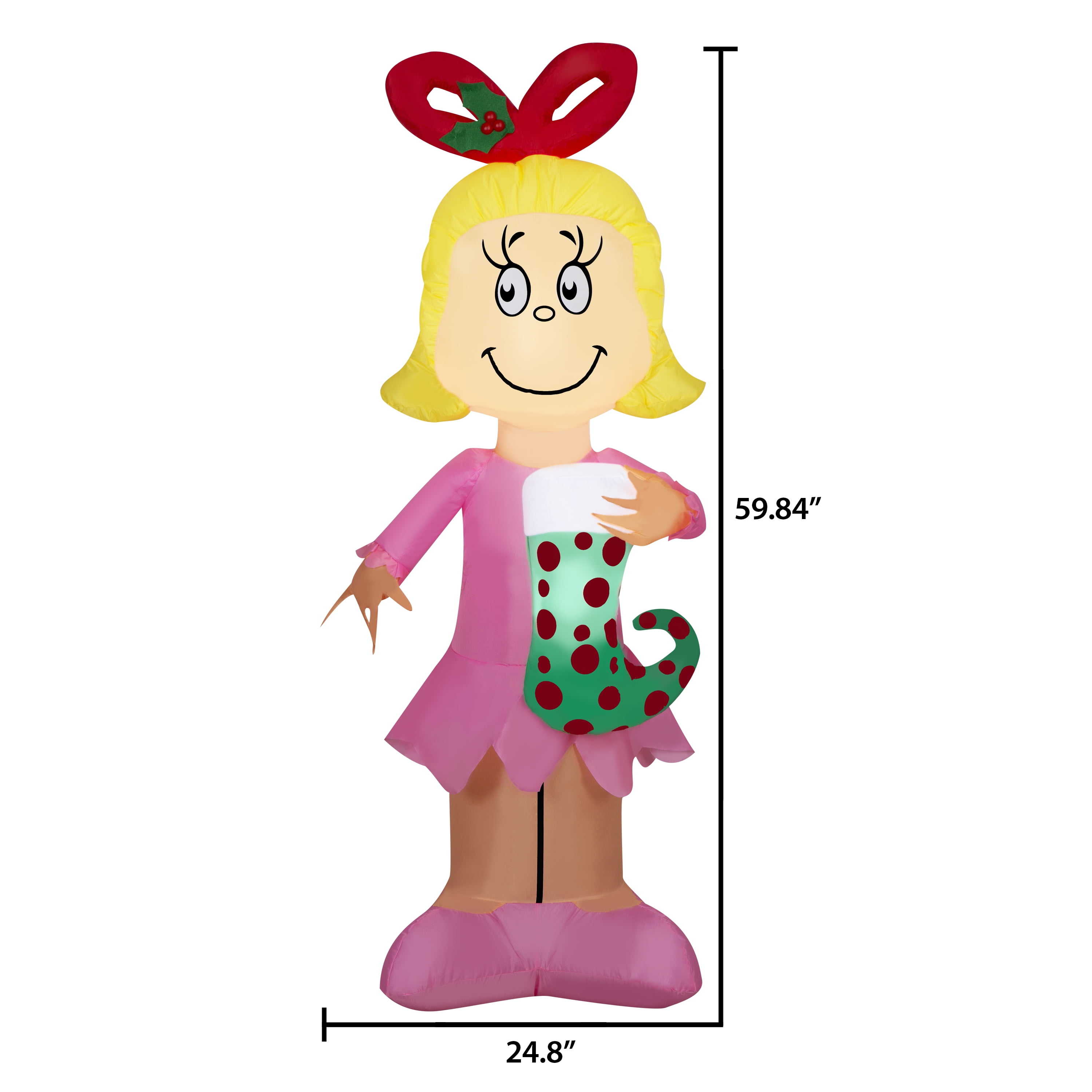New Airblown Inflatables The Grinch Cindy Lou Who Decoration 23.23 in x 59.84 in x 21.26 in 2.89 lb - Image 4