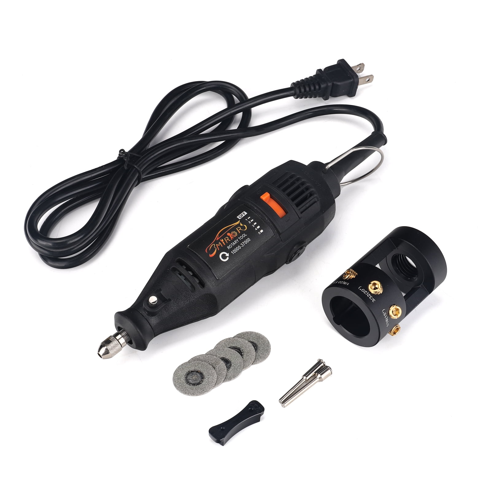 3mirrors ALUMINUM Tungsten Electrode Sharpener Grinder TIG Welding Rotary Tool w/Flat Grinding Block, Cut-Off Slot, Multi-Angle & Offsets, 4 Screw Holes - Exchangeable Guides Edition - Image 7