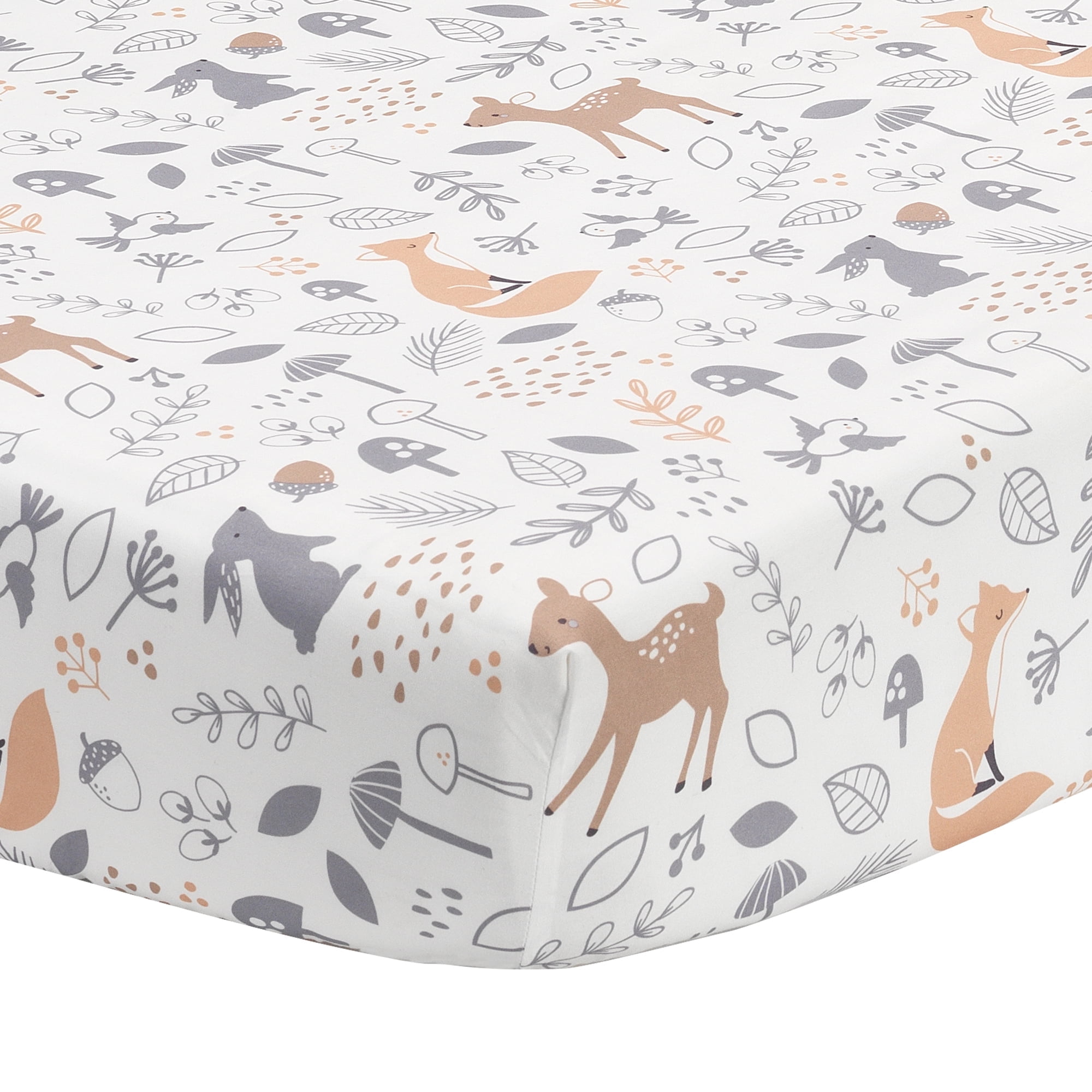 Bedtime Originals Deer Park 3-Piece Crib Bedding Set - Gray, Animals, Woodland - Image 9