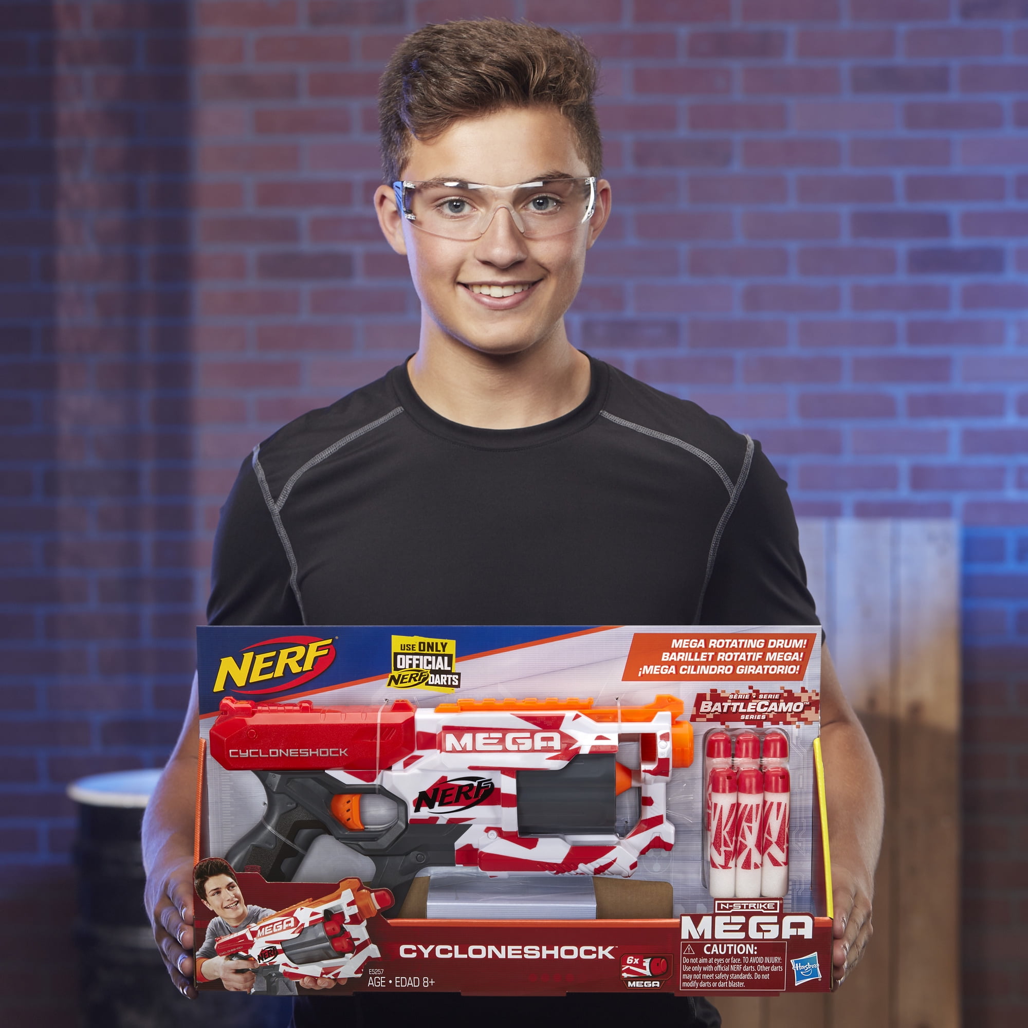Nerf Mega CycloneShock Blaster with 6 Nerf Darts, - Image 4