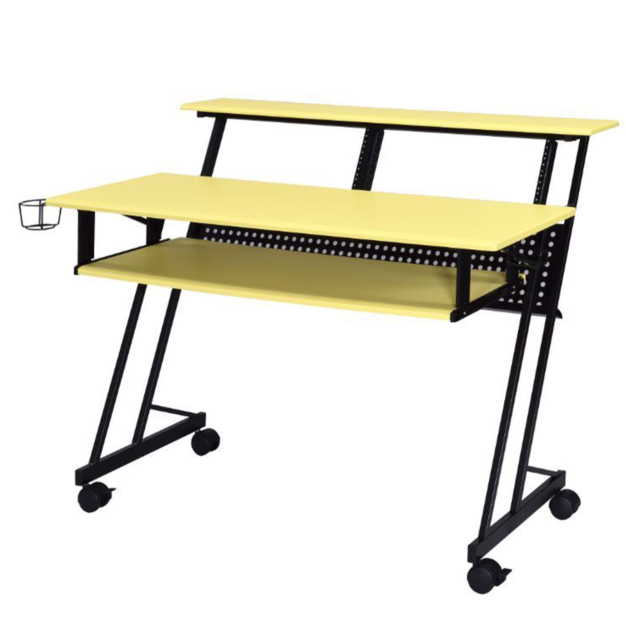 ACME 47" Home Office Furniture Suitor Music Recording Studio Desk, Yellow - Image 4