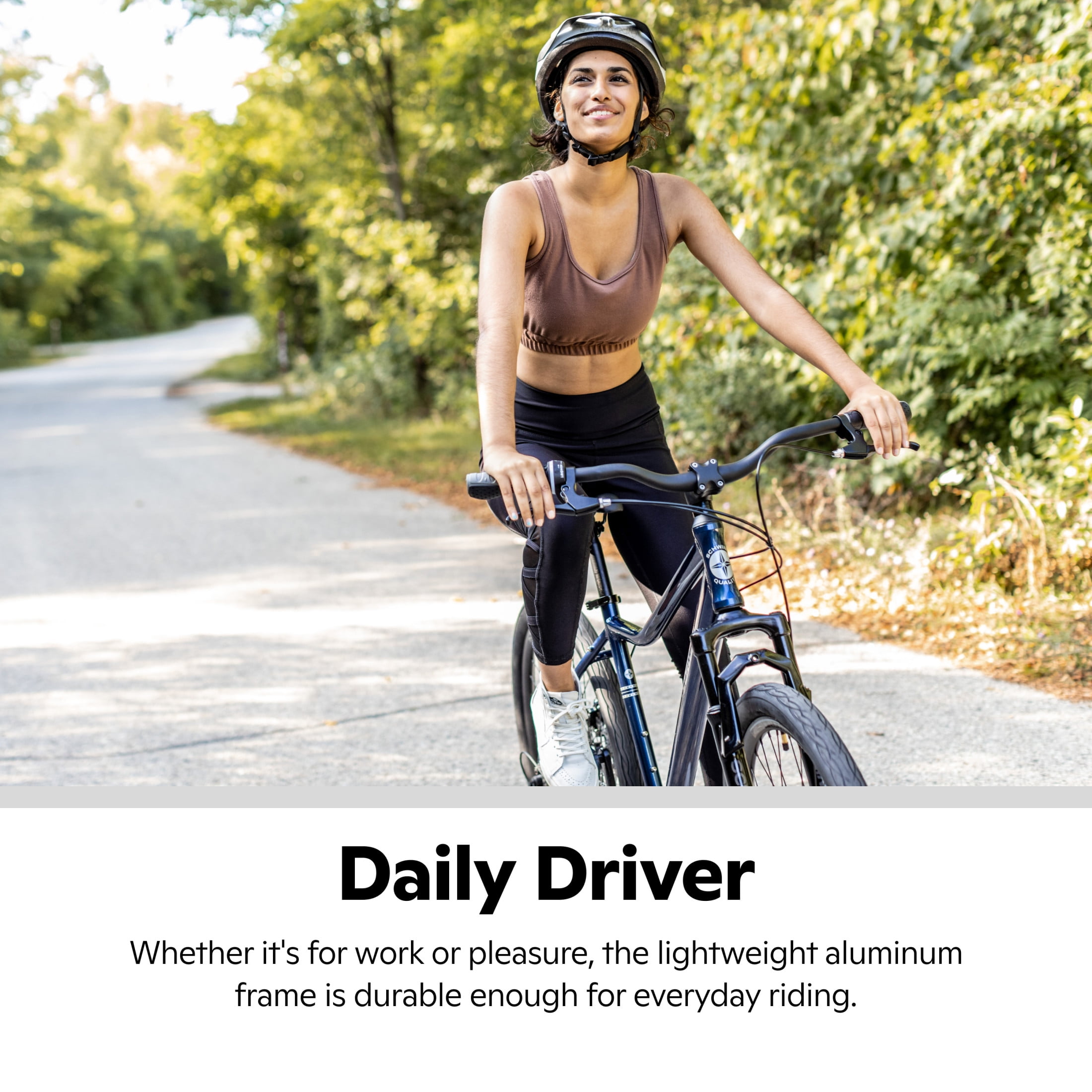 Schwinn Junction Hybrid Bike, 27.5-in. Wheels, 7 Speed Adult Bicycle, Navy - Image 8