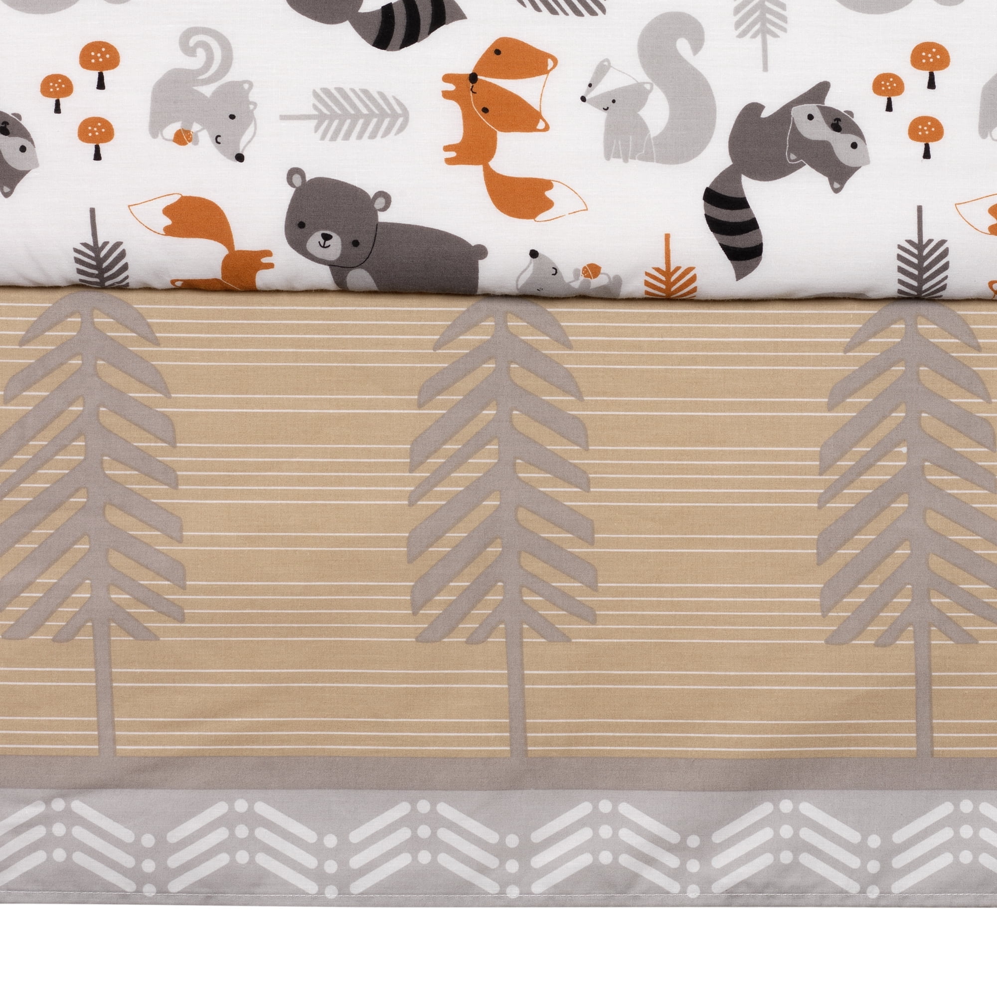 Bedtime Originals Acorn 3-Piece Crib Bedding Set - Gray, Animals, Woodland - Image 4