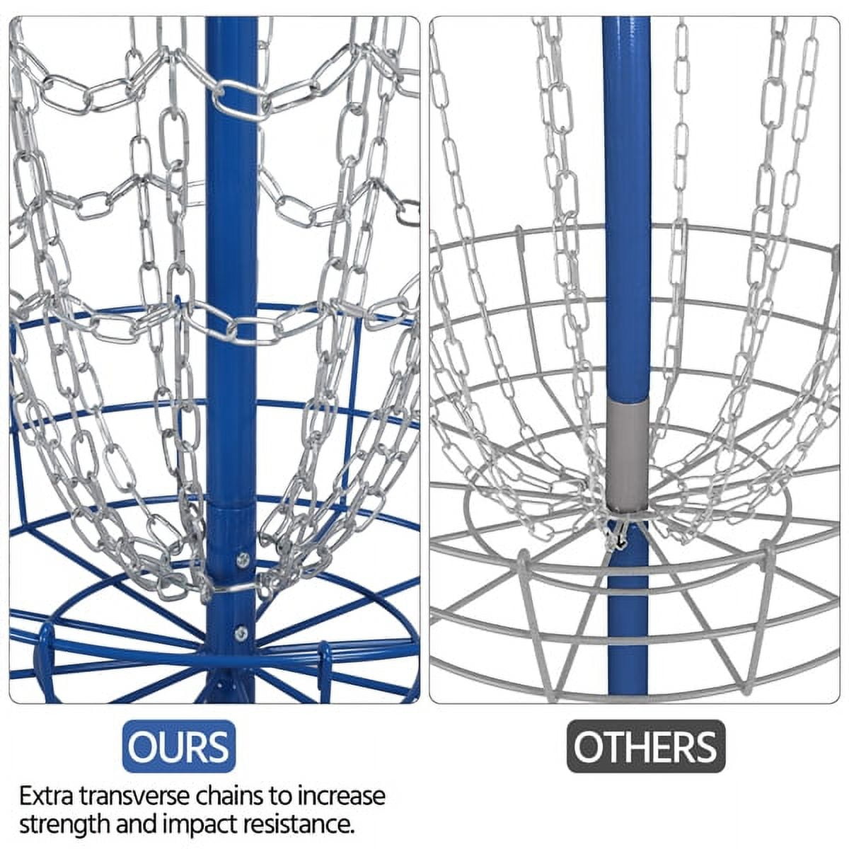 Alden Design 12-Chain Disc Golf Goal for Target Practice, Blue - Image 4