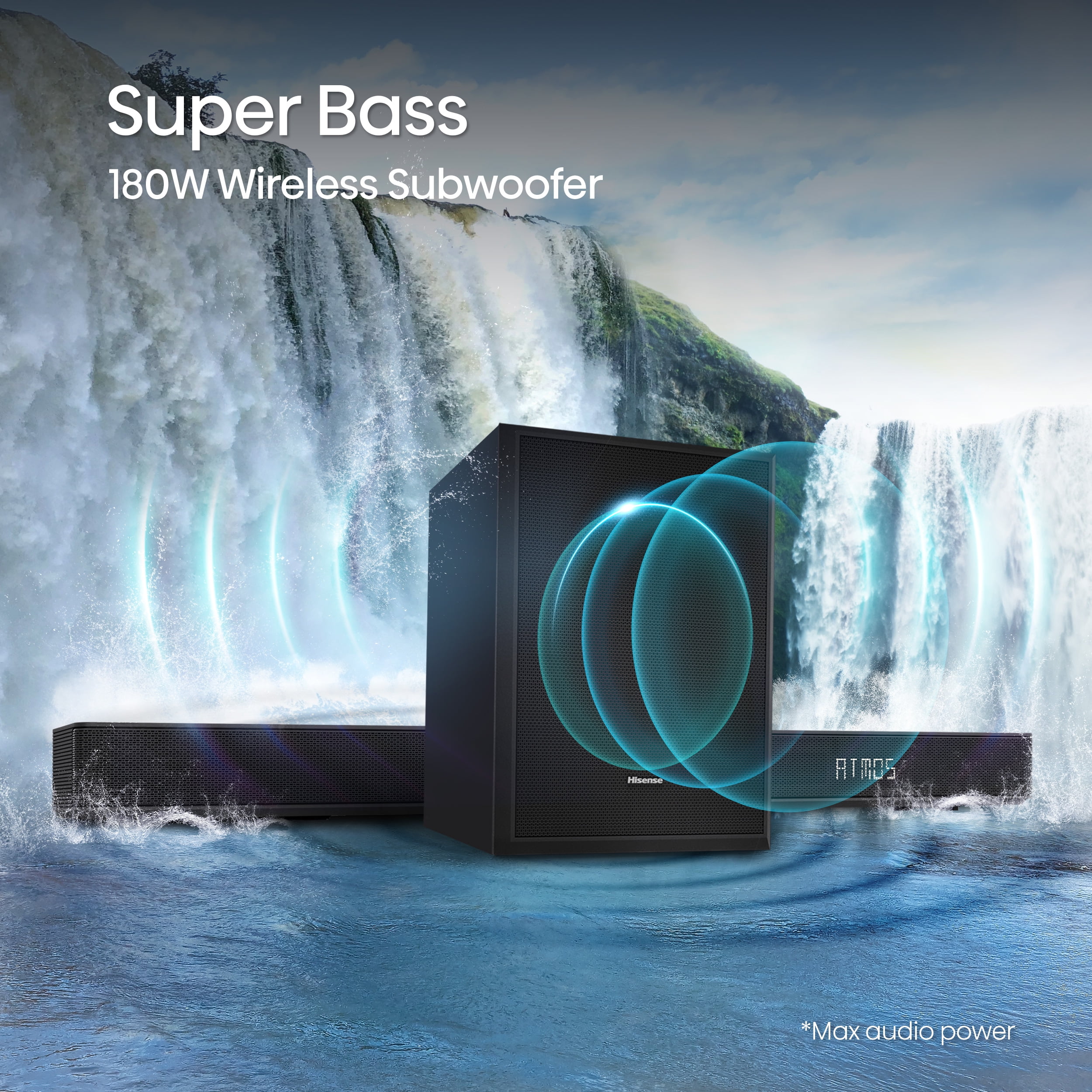 Hisense 3.1.2 Ch 360W Soundbar with Wireless Subwoofer* and Dolby Atmos (AX3120G) - Image 12