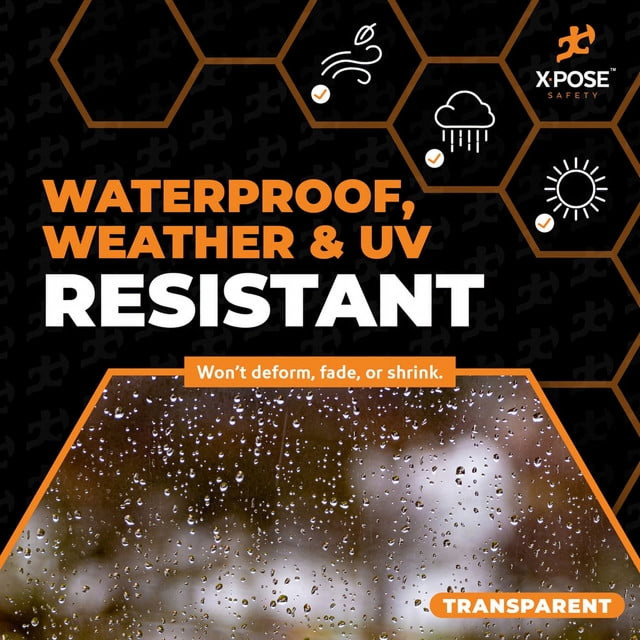 5' x 7' Clear Vinyl Tarp - 30 Mil Super Heavy Duty PVC with Brass Grommets - by Xpose Safety - Image 8