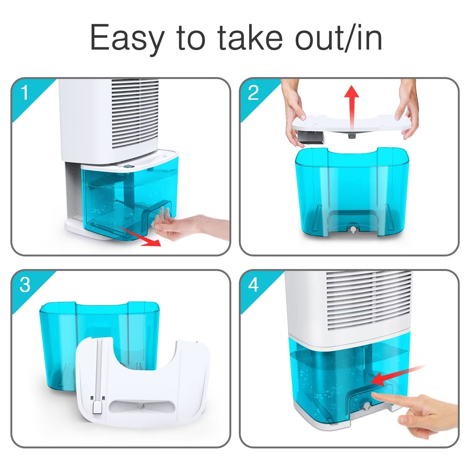 4-Pint Dehumidifier with Drain Hose for Room Home,HopePow Ultra Quiet 3,500 Sq. ft Coverage Area Energy Saving Efficiency Dehumidifier for Home,Bedroom,Bathroom,Small Room - Image 7