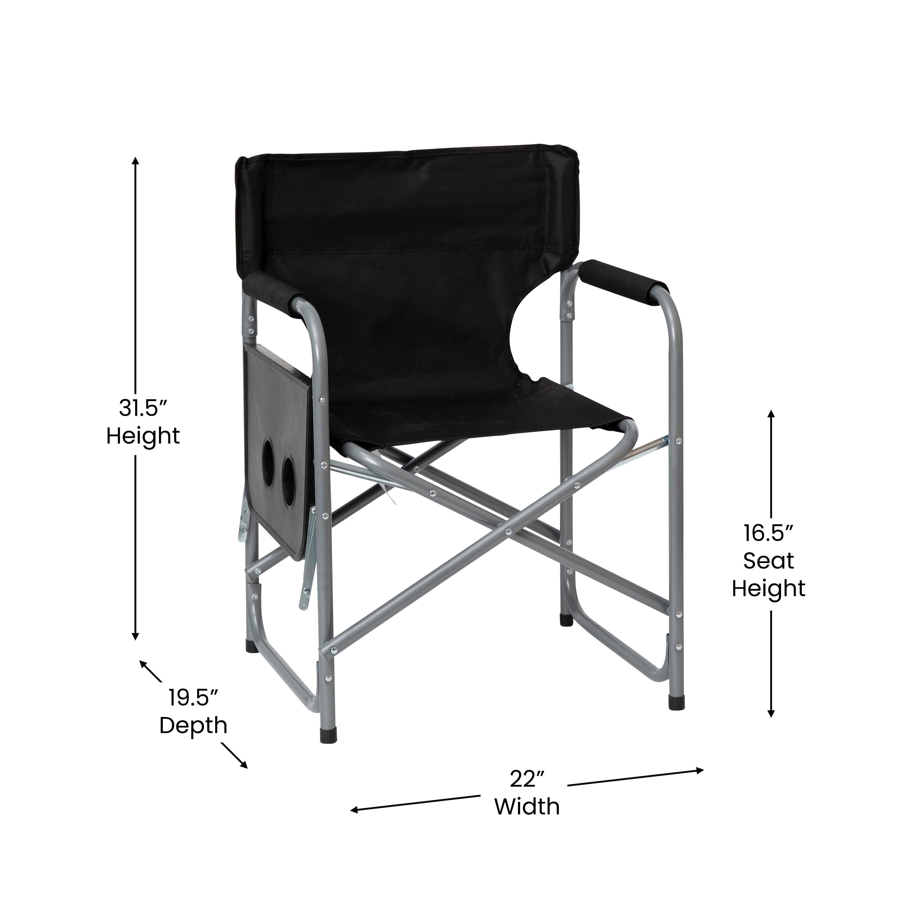 Flash Furniture Benjamin Steel Camping Chair, Black - Image 6