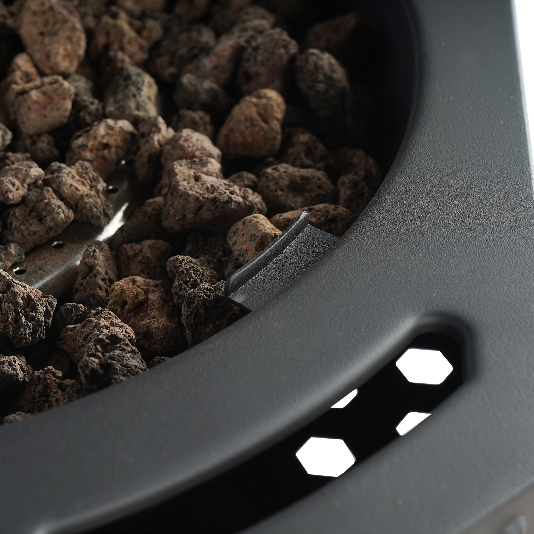 Ozark Trail 15" 54,000 BTU Propane Black Steel Portable Fire Pit with Locking Lid - Image 7