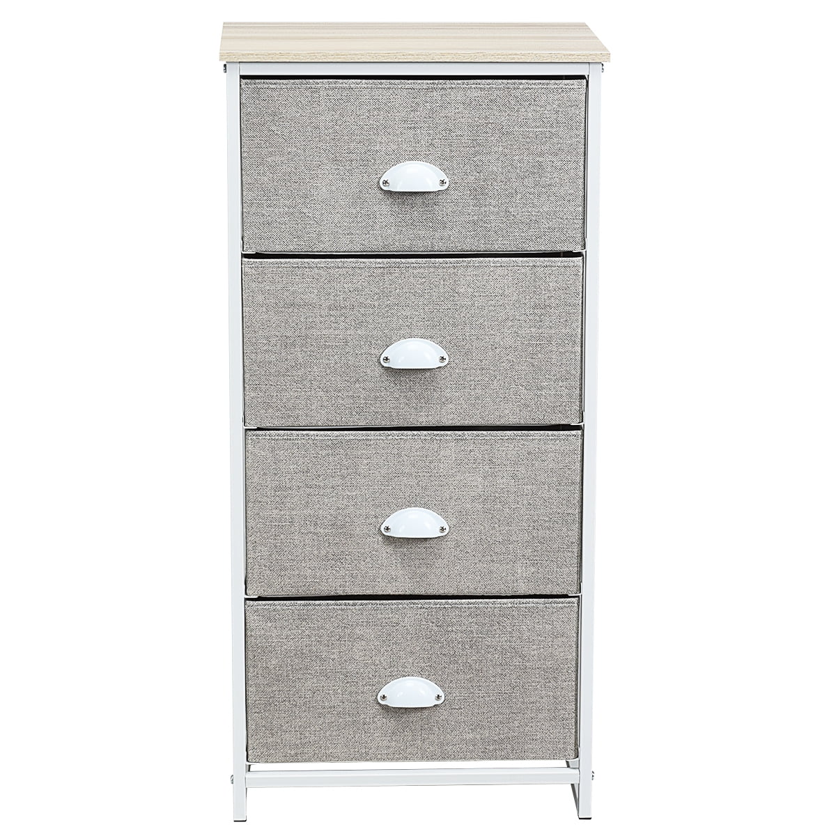 Topbuy 4-Drawer Fabric Storage Tower Unit Nightstand with Drawers - Image 6