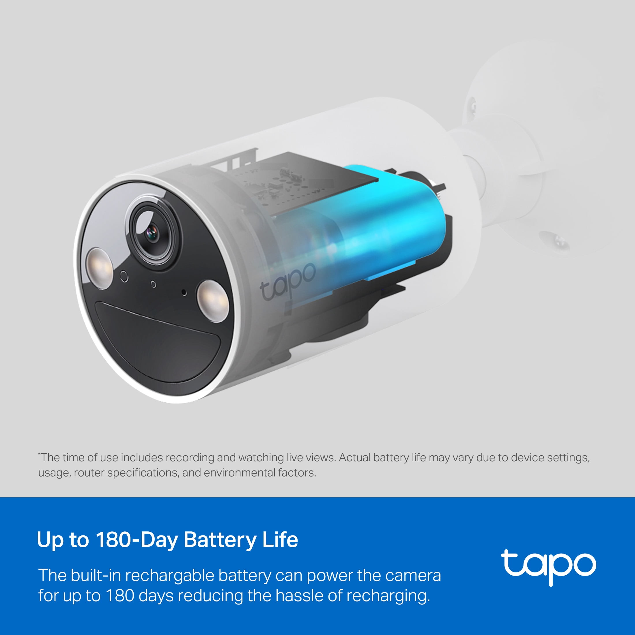 TP-Link Tapo Wireless Indoor/Outdoor 2K Security Camera, Waterproof, Rechargeable, Battery-Powered, Install Anywhere, Local or Cloud Storage - Subscription not Required, Two-Way Audio - TC82(2-pack) - Image 4