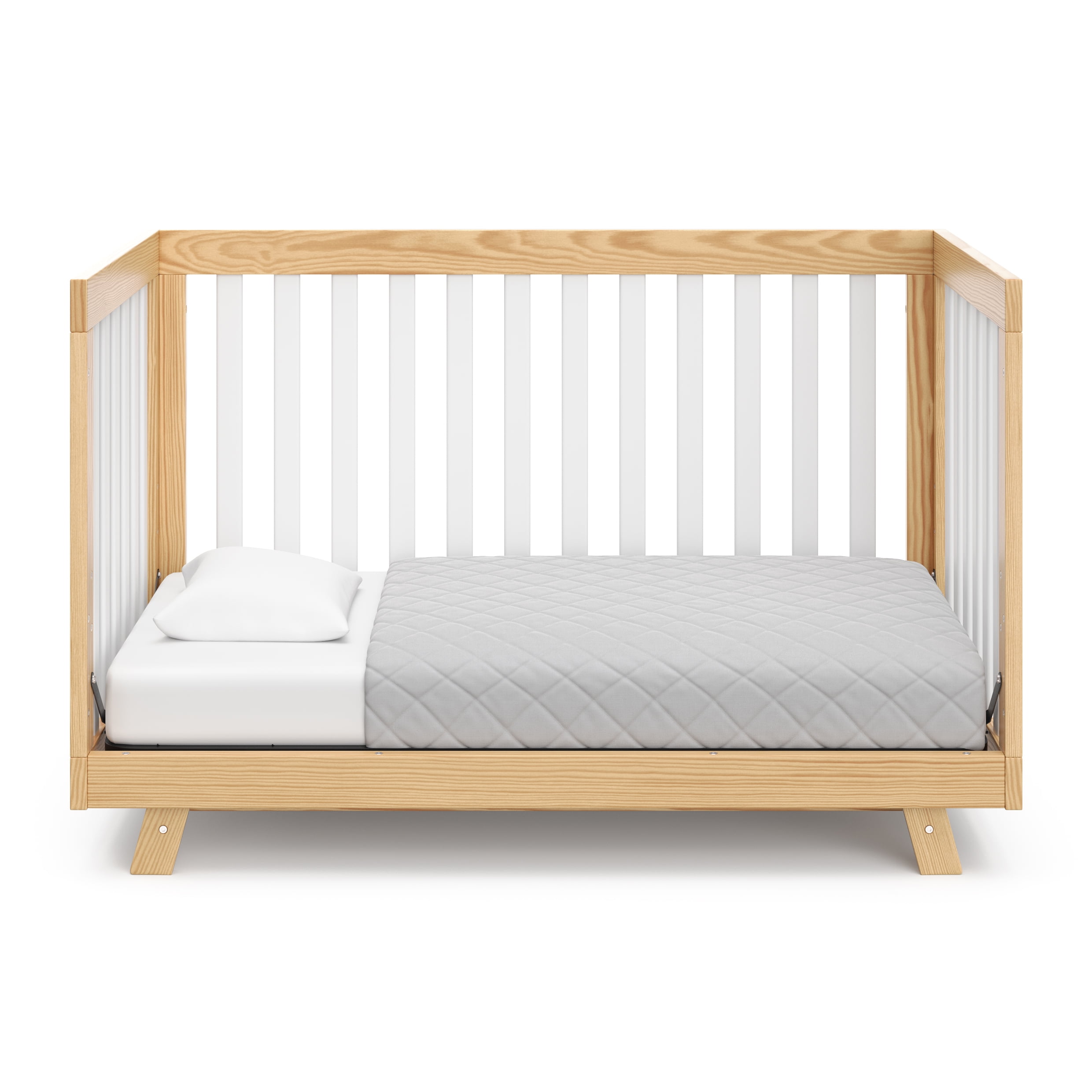 Storkcraft Beckett 3-in-1 Convertible Baby Crib, Natural/White - Image 7