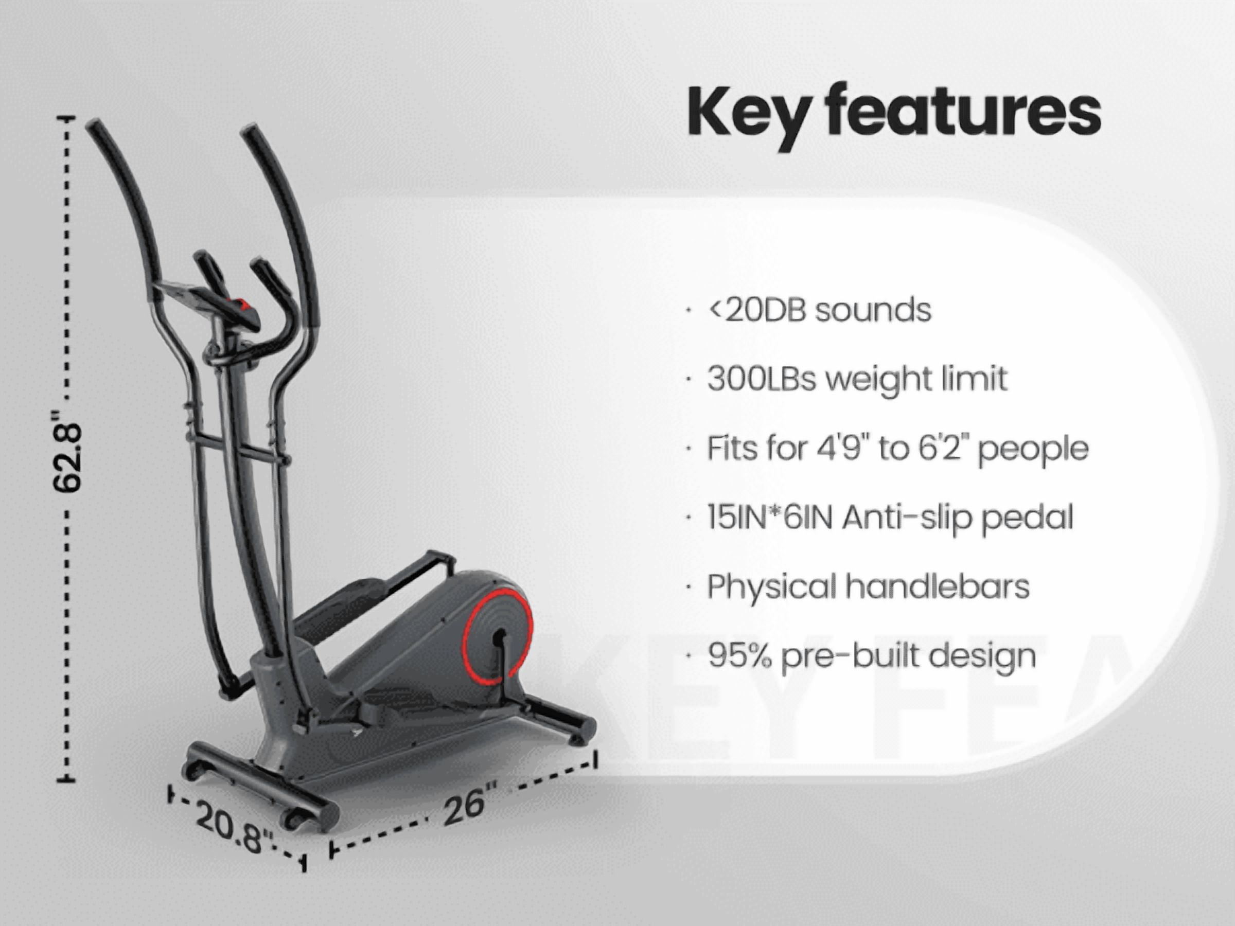 Elliptical machine for Home Use elliptical machine with Front Flywheel 264lbs pulse grips sensor - Image 3