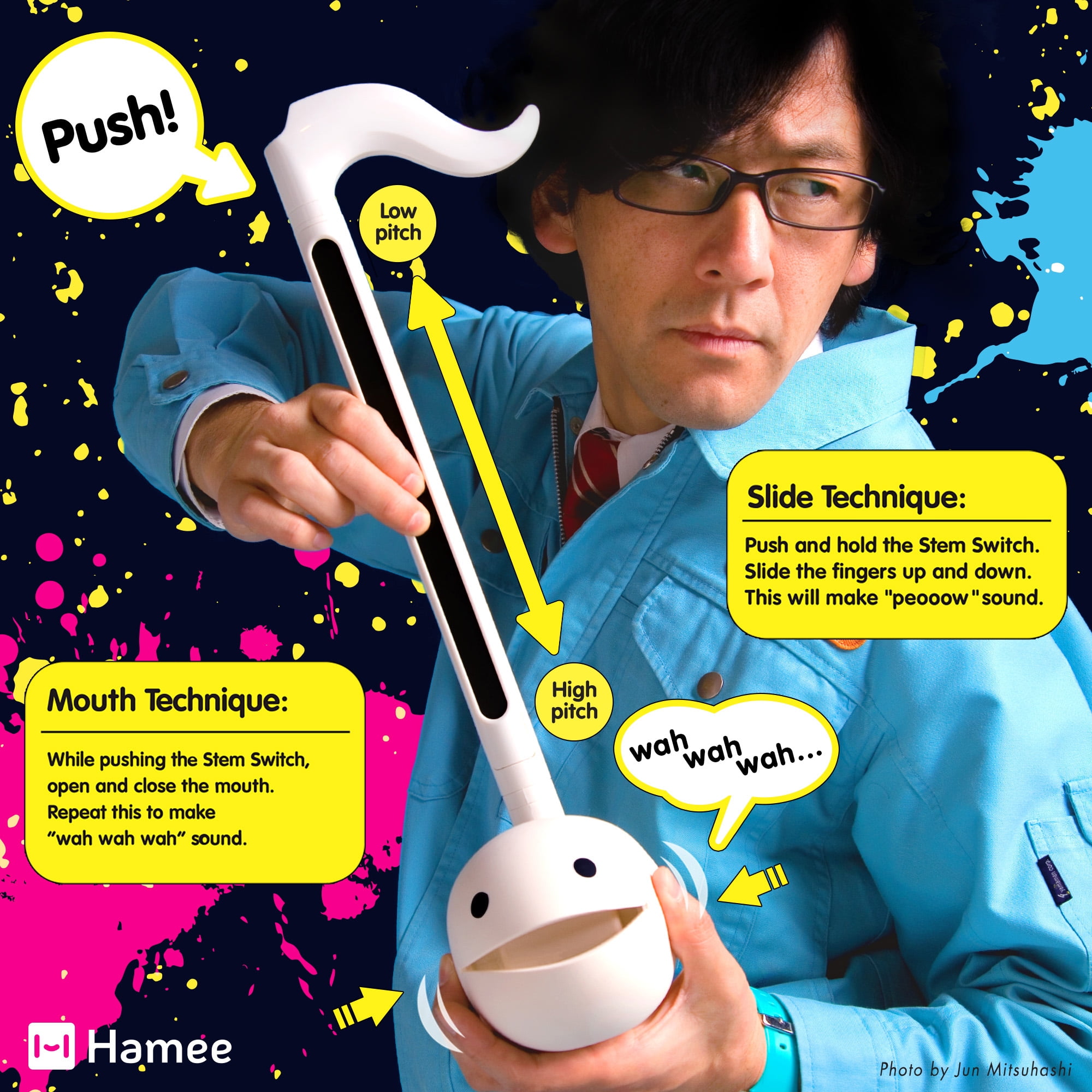 Otamatone Deluxe Electronic Musical Instrument for Adults Portable Synthesizer Digital Electric Music from Japan by Cube/Maywa Denki Cool Stuff Gifts, Monster (Lime Green/Black) - Image 4