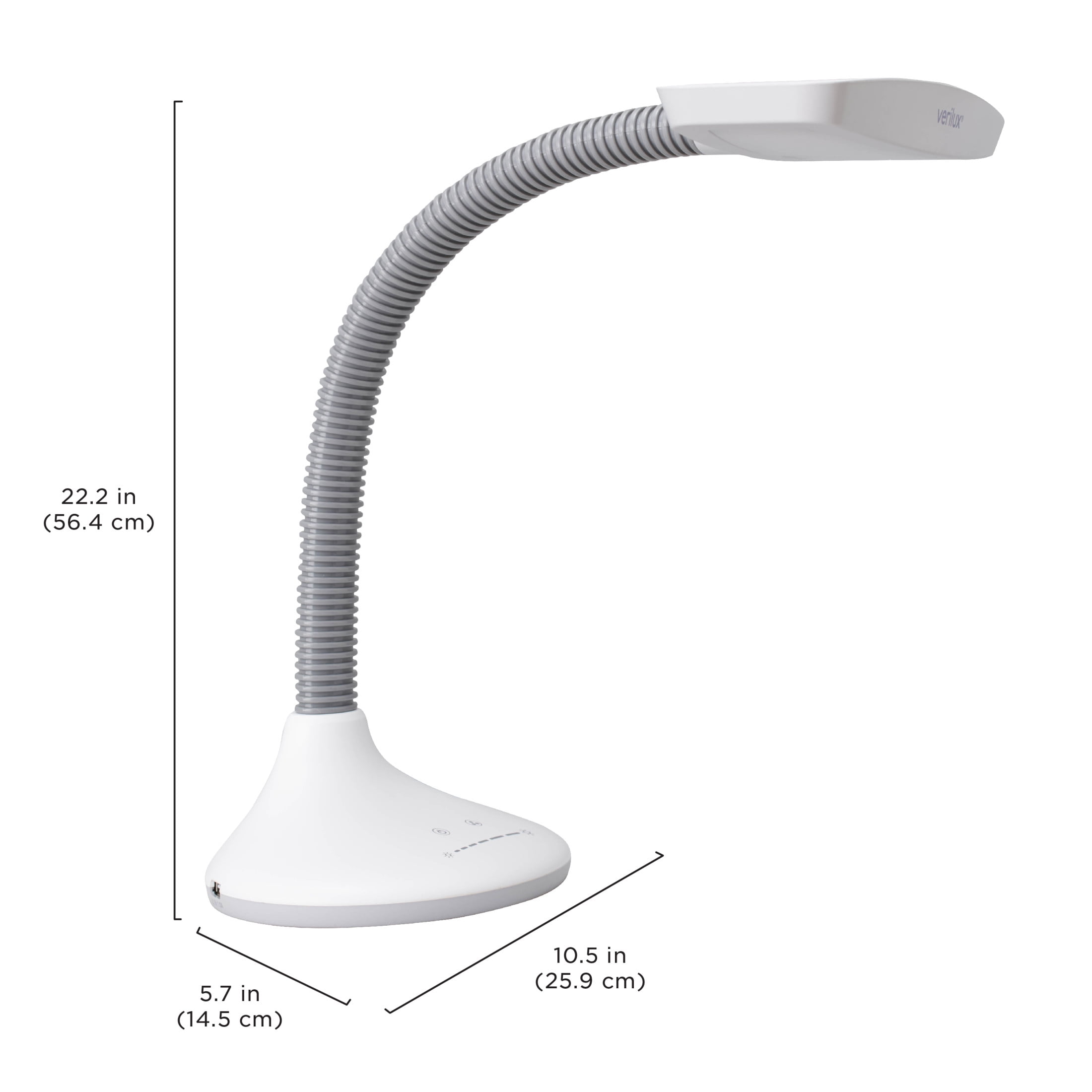 Verilux SmartLight Full Spectrum LED Desk Lamp with Adjustable Brightness, Flexible Gooseneck and Integrated USB Charging Port - Reduces Eye Strain and Fatigue - Ideal for Readers, Artists, Crafters - Image 7