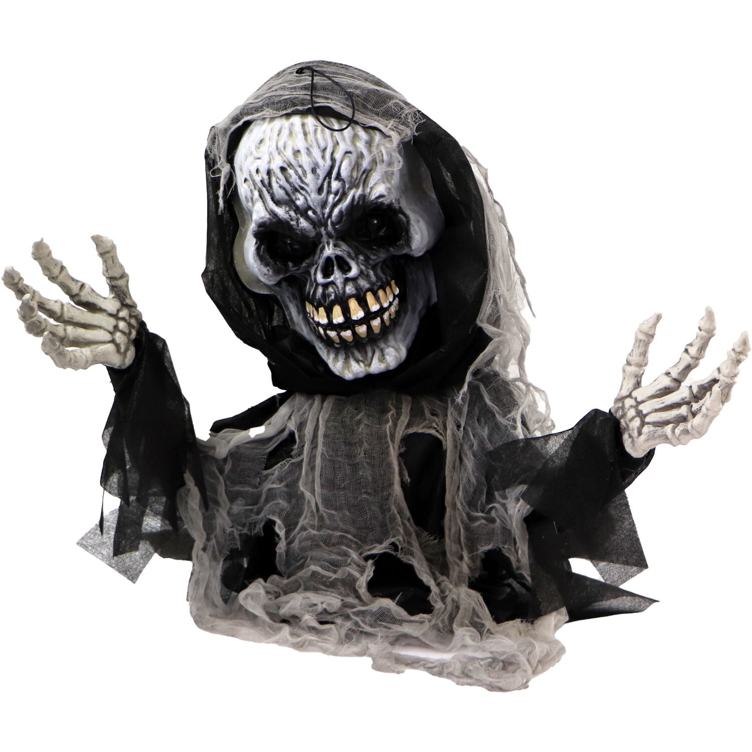 Haunted Hill Farm 27 in. Animatronic Reaper, Indoor/Outdoor Halloween Decoration, Talking, HHFJSKEL-3LSA - Image 7
