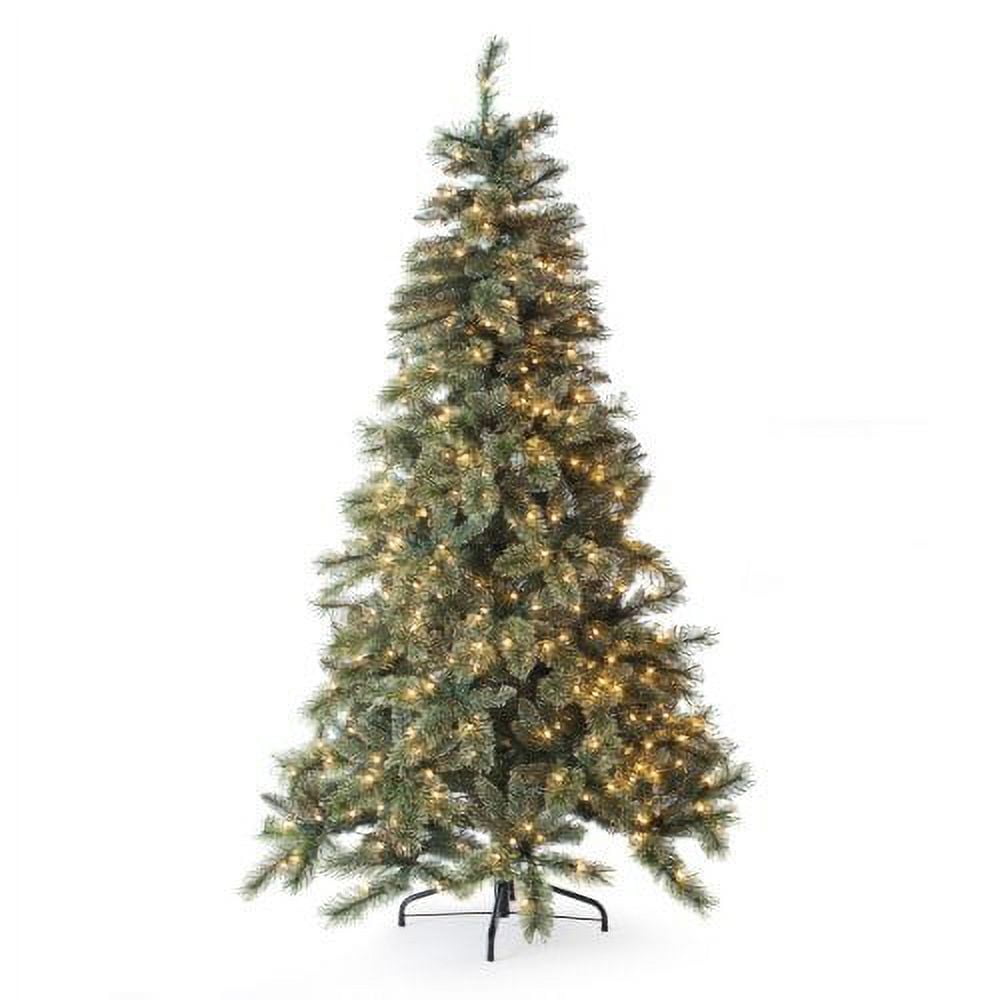 7.5 ft. Pre Lit Clear Incandescent Hard Needle Gold Glitter Cashmere Pine - Image 4