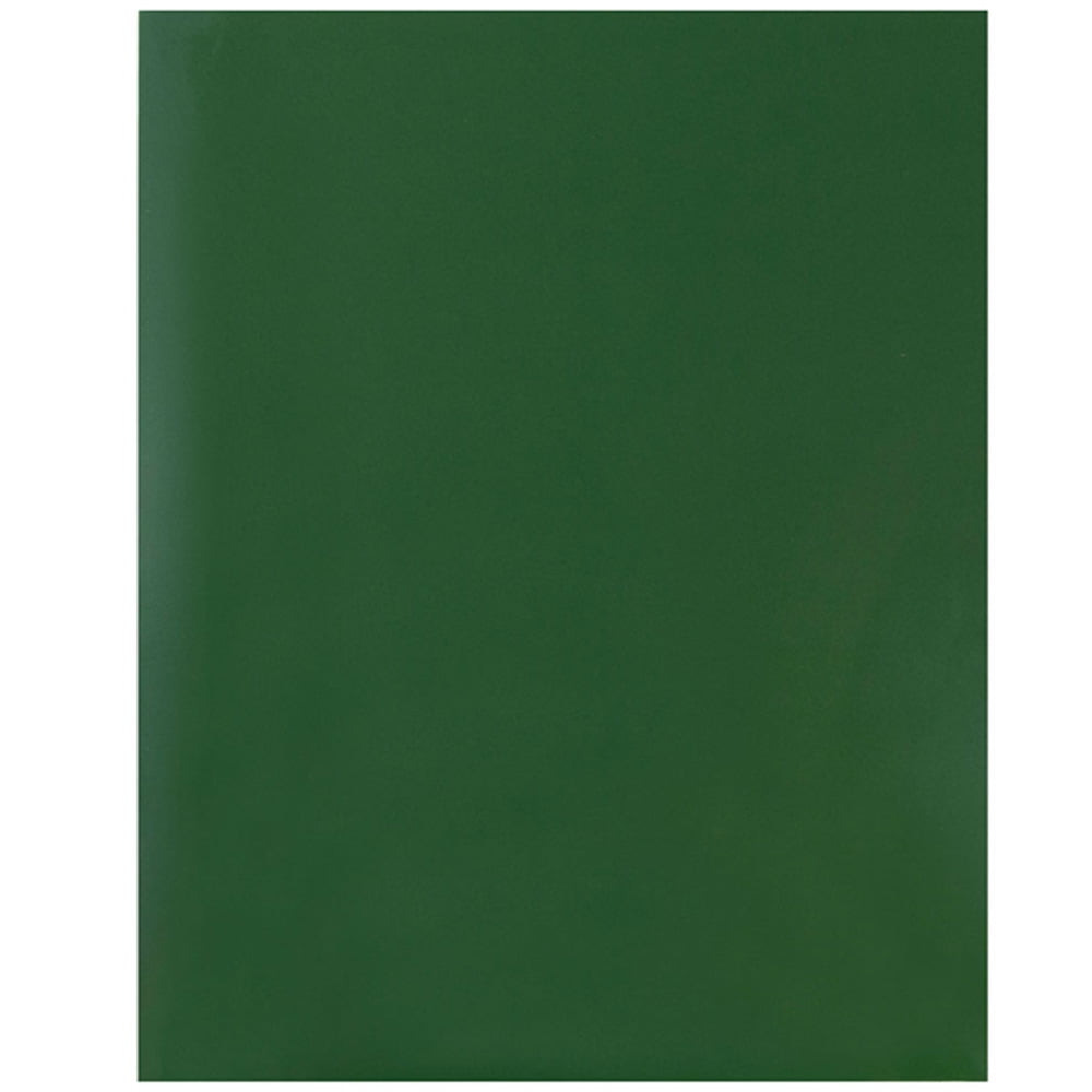 JAM Paper Glossy Two Pocket Folders, Green, 100/Pack - Image 2