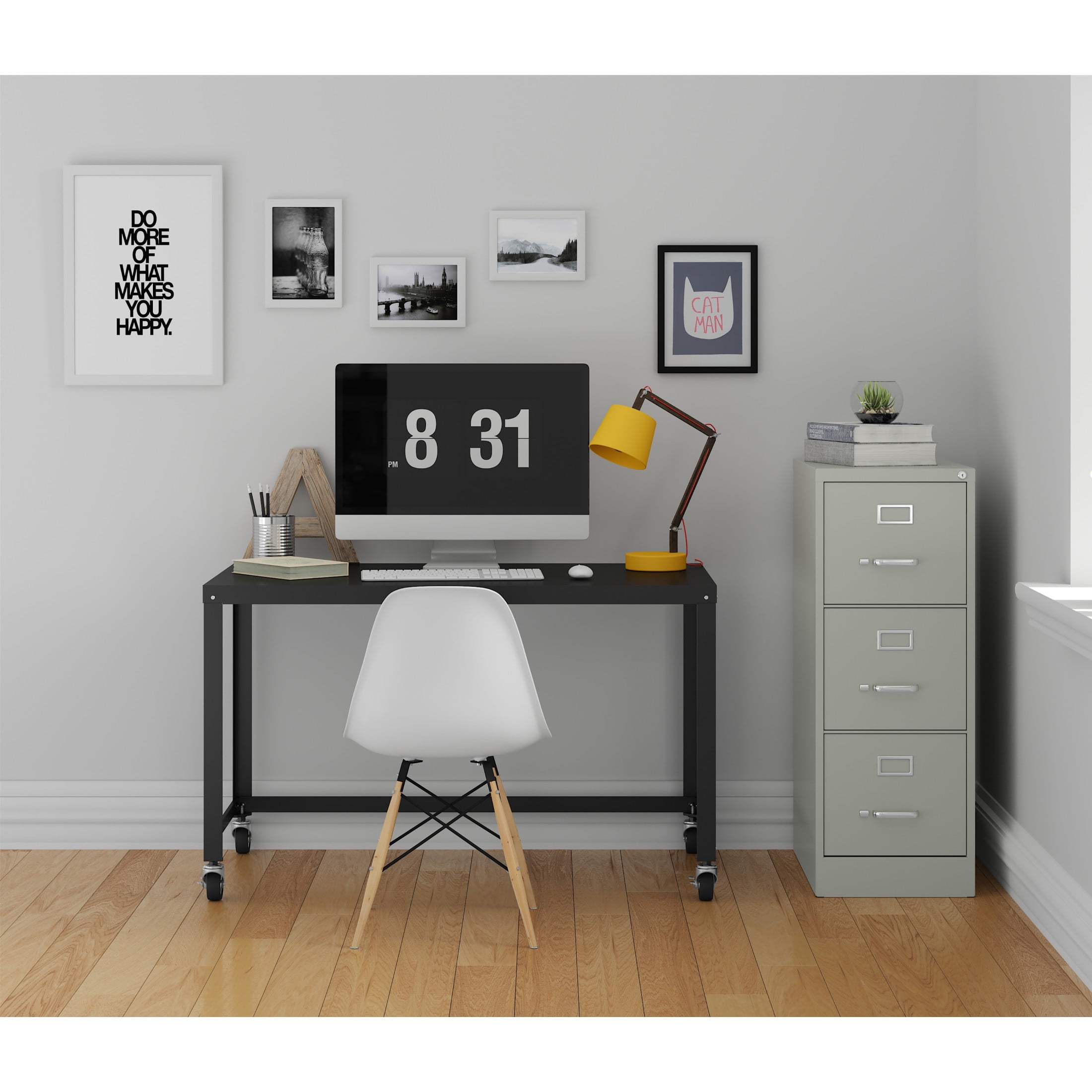 Hirsh 22" Deep 3 Drawer Letter Width Vertical File Cabinet, Commercial Grade, Gray - Image 6