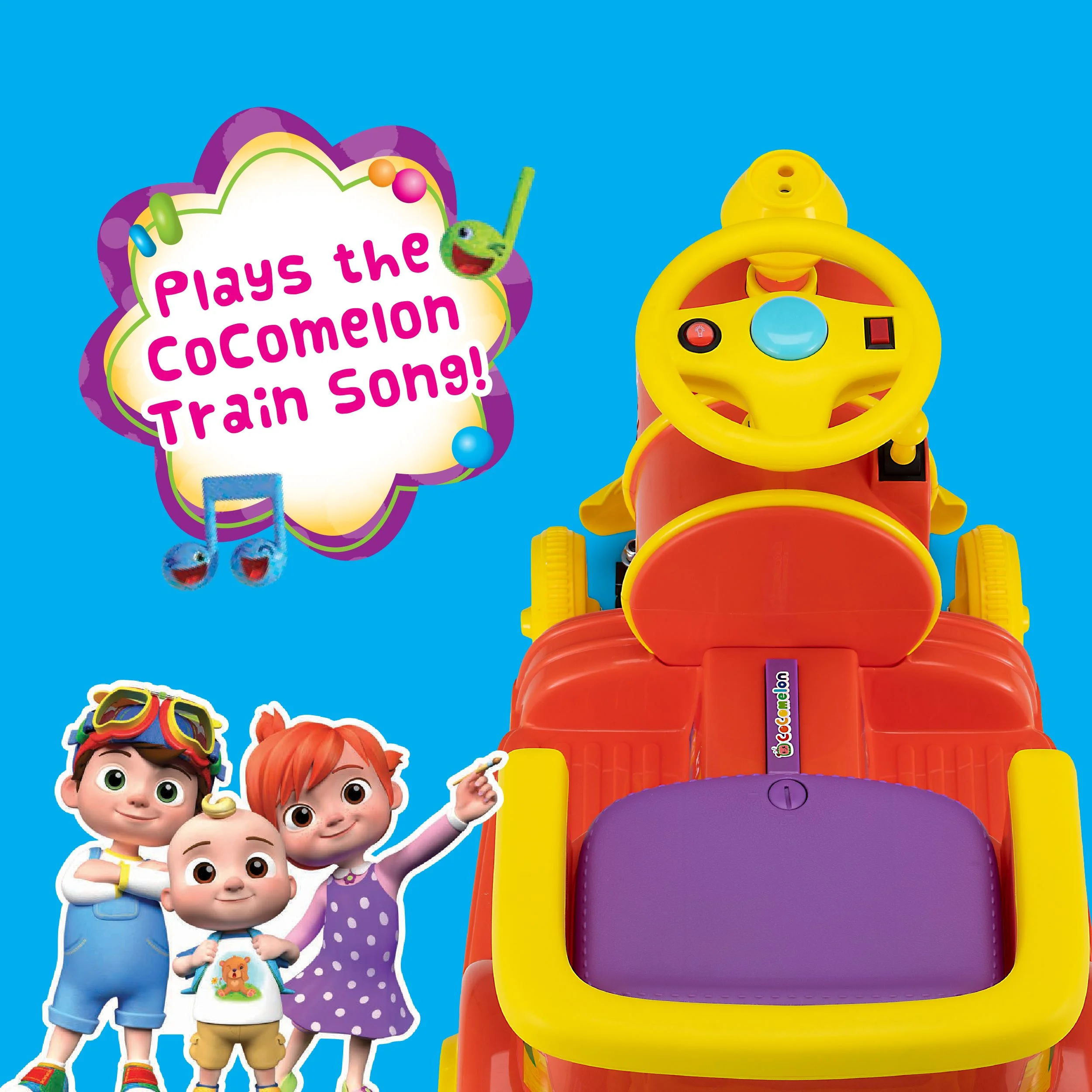 CoComelon Choo Choo Train 6V Ride-On Toddler Toy up to 44 lbs. - Image 3