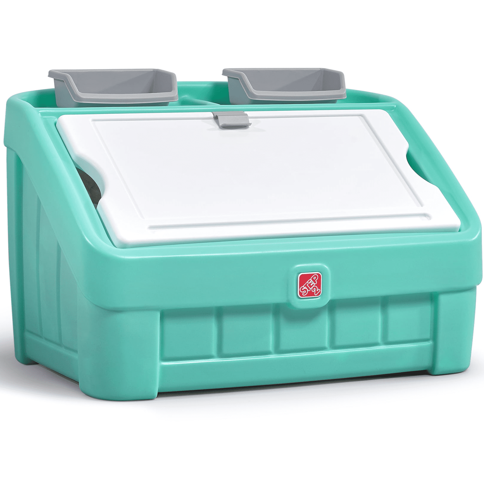 Step2 2-in-1 Mint Toy Storage Box with Art Lid for Toddlers - Image 16