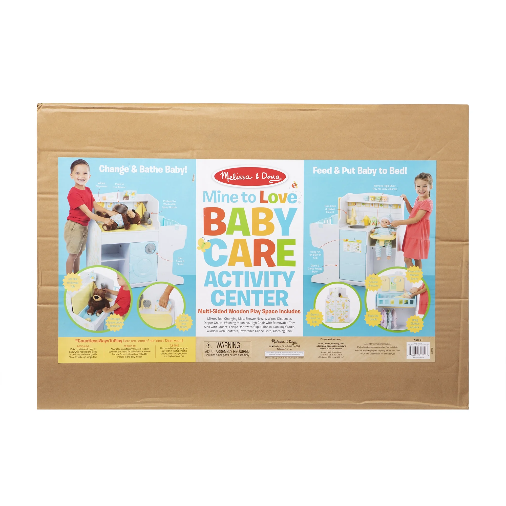 Melissa & Doug Mine to Love Baby Care Activity Center for Dolls - Kitchen, Nursery, Bathing-Changing - Image 6