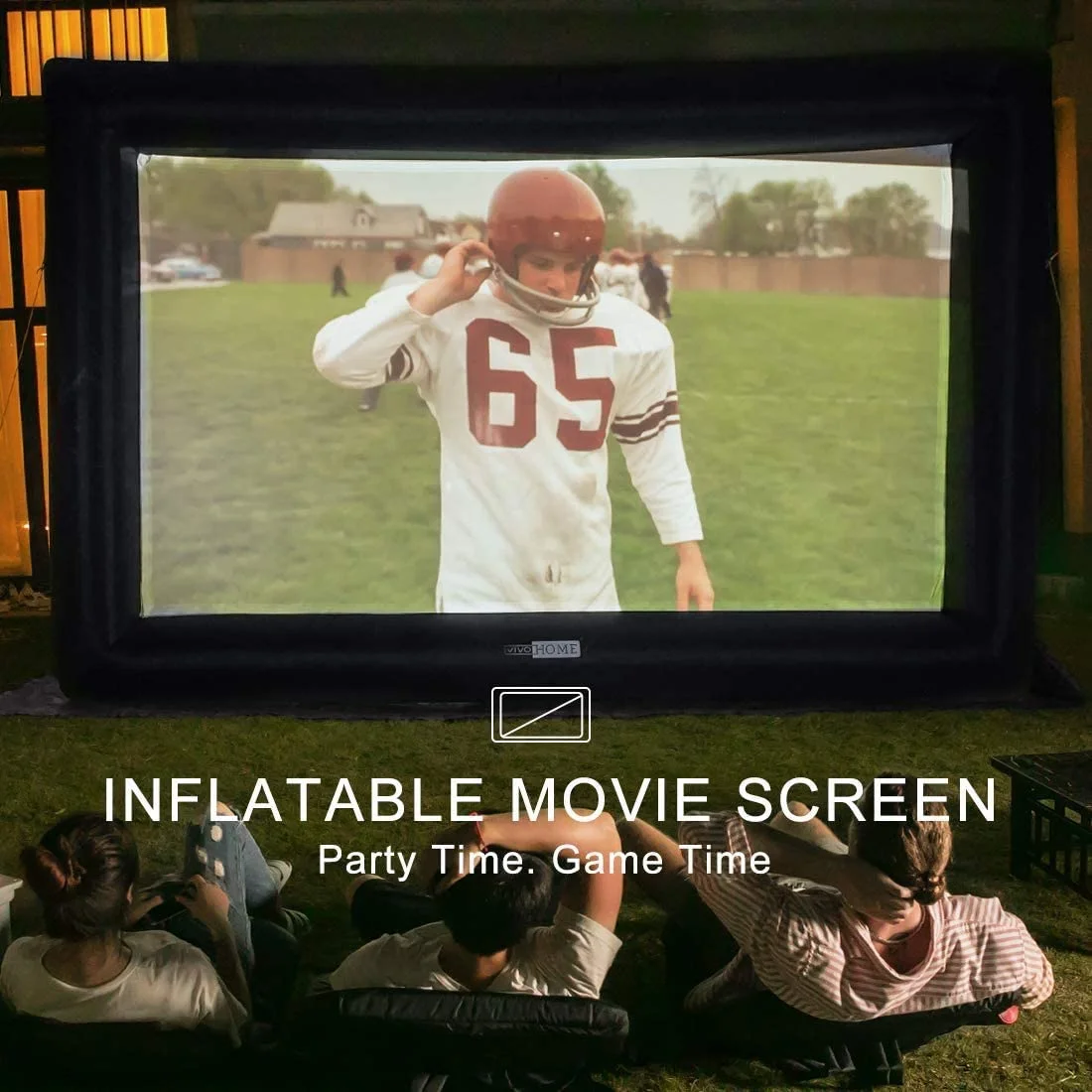 VIVOHOME 16ft Inflatable Blow up Movie Screen with Carry Bag for Front and Rear Projection, 350W Air Blower - Image 3