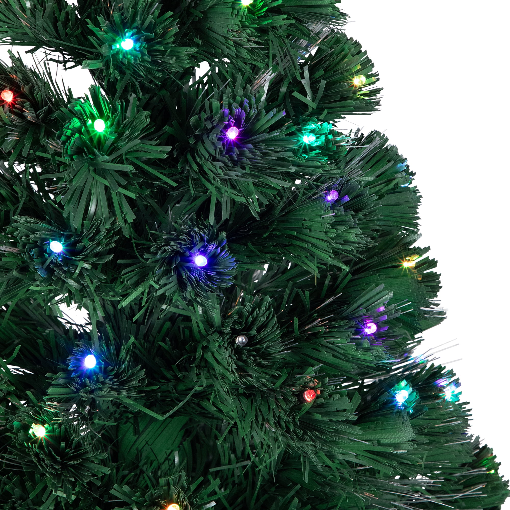 4' Pre-Lit LED Color Changing Fiber Optic Artificial Christmas Tree with Stars - Image 5