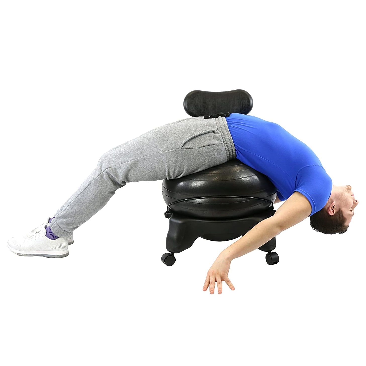 Cando Ball Chair Inflatable Ergonomic Active Seating Exercise Ball Chair with Air Pump for Home, Office, and Classroom - Image 9