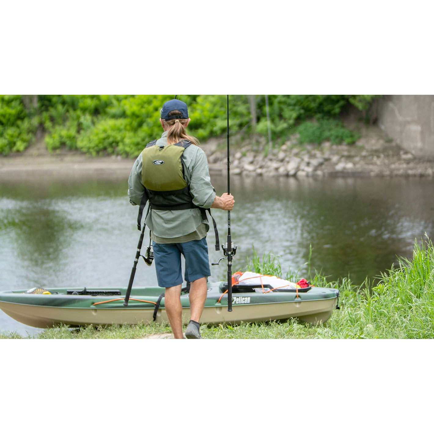 Pelican - Sentinel 100X - Angler Fishing Kayak - 10 ft - Fade Black Green - Image 6