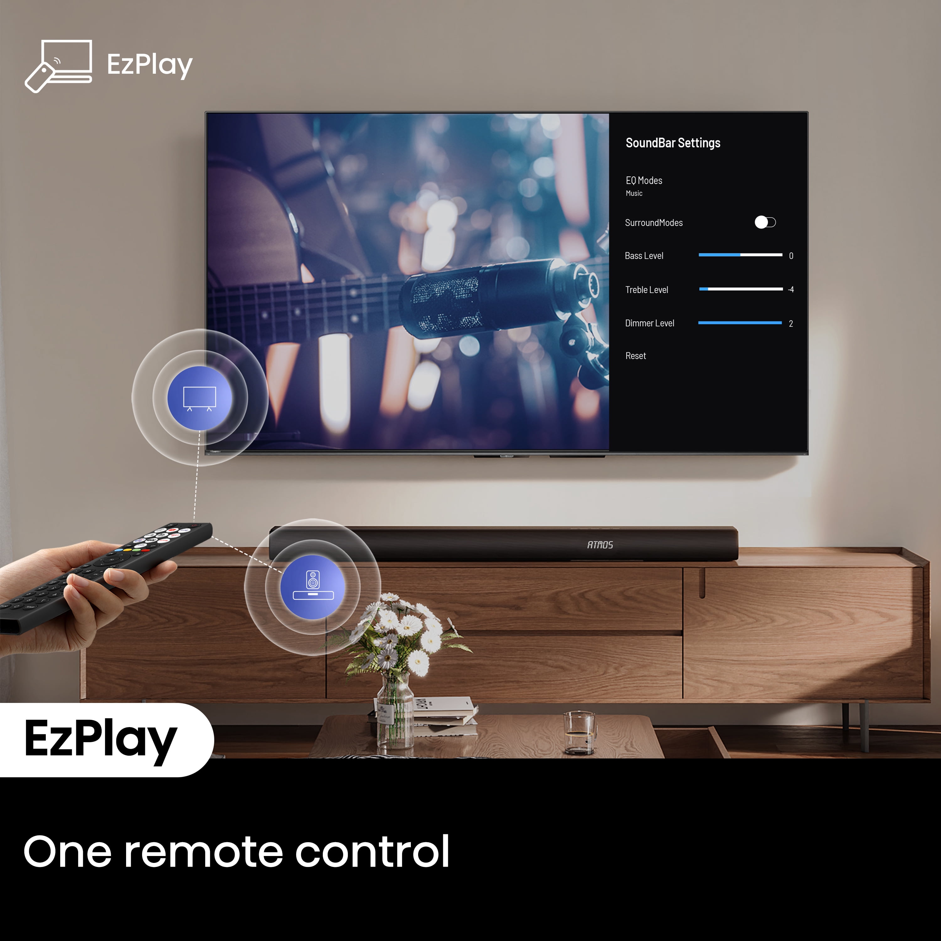 Hisense 5.1 Ch Soundbar R652 with a total of 440W output, Rear Surround Speakers, 6.5” Wireless Subwoofer, Dolby Atmos and DTS Virtual X, Easy Connect - Image 10