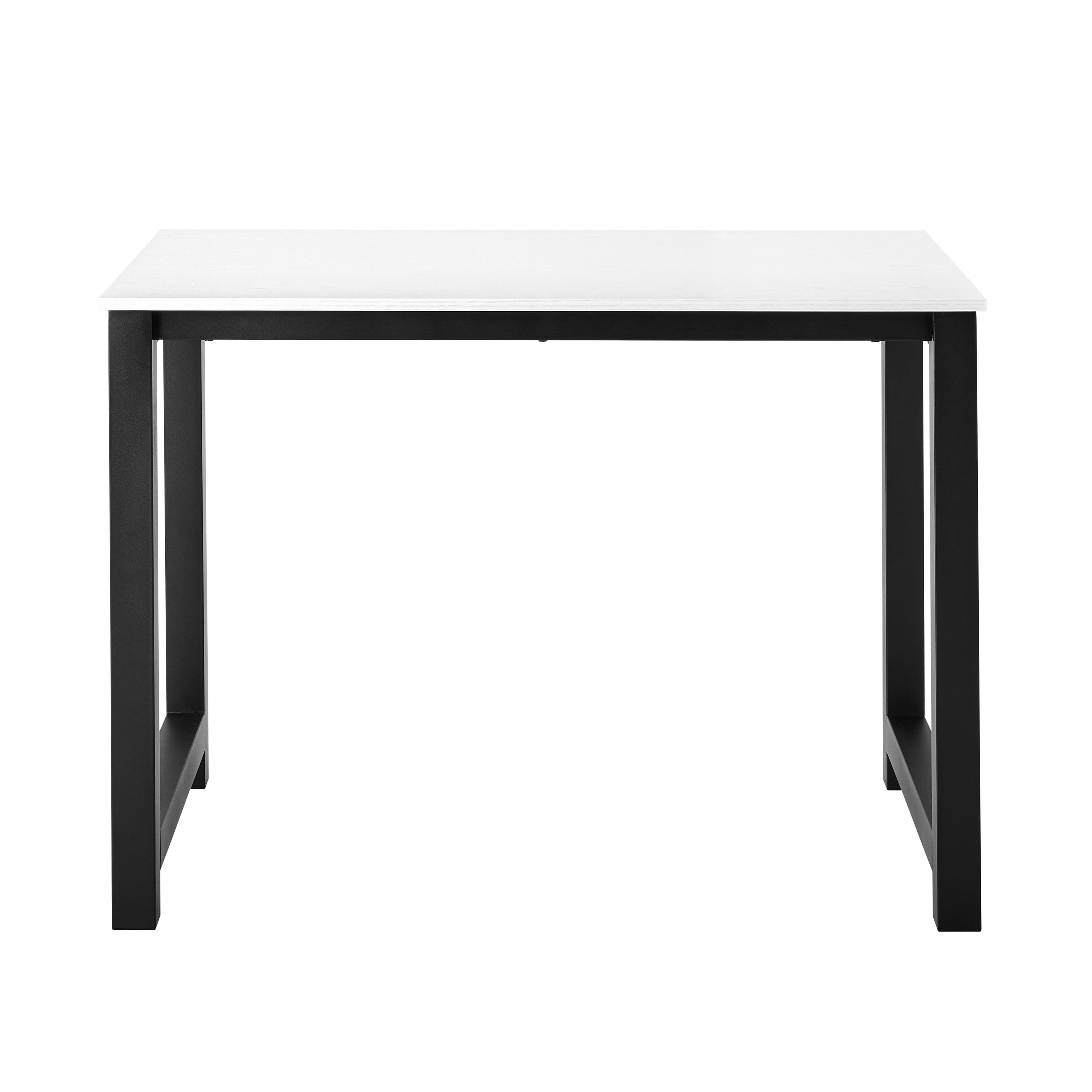 Mainstays 40" Wood & Metal Writing Desk, White Wood Grain with Black Frame - Image 3