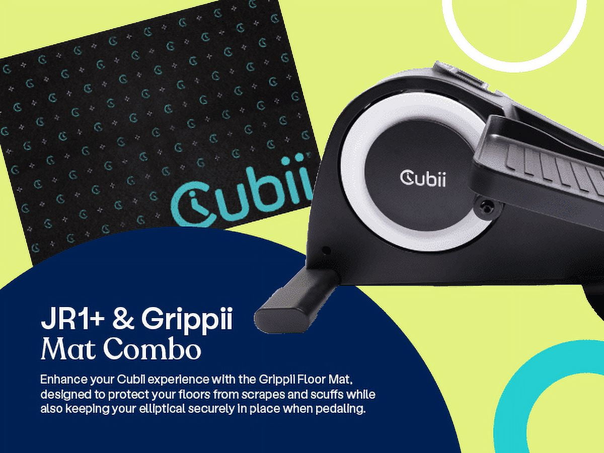 Cubii JR1+ Compact Under Desk Elliptical Bundle with Non-Slip Mat - 8 Levels of Resistance, LCD Display, Whisper Quiet w/ Bluetooth Foot Pedal Exerciser Home Workout Machine for Adults to Seniors - Image 7