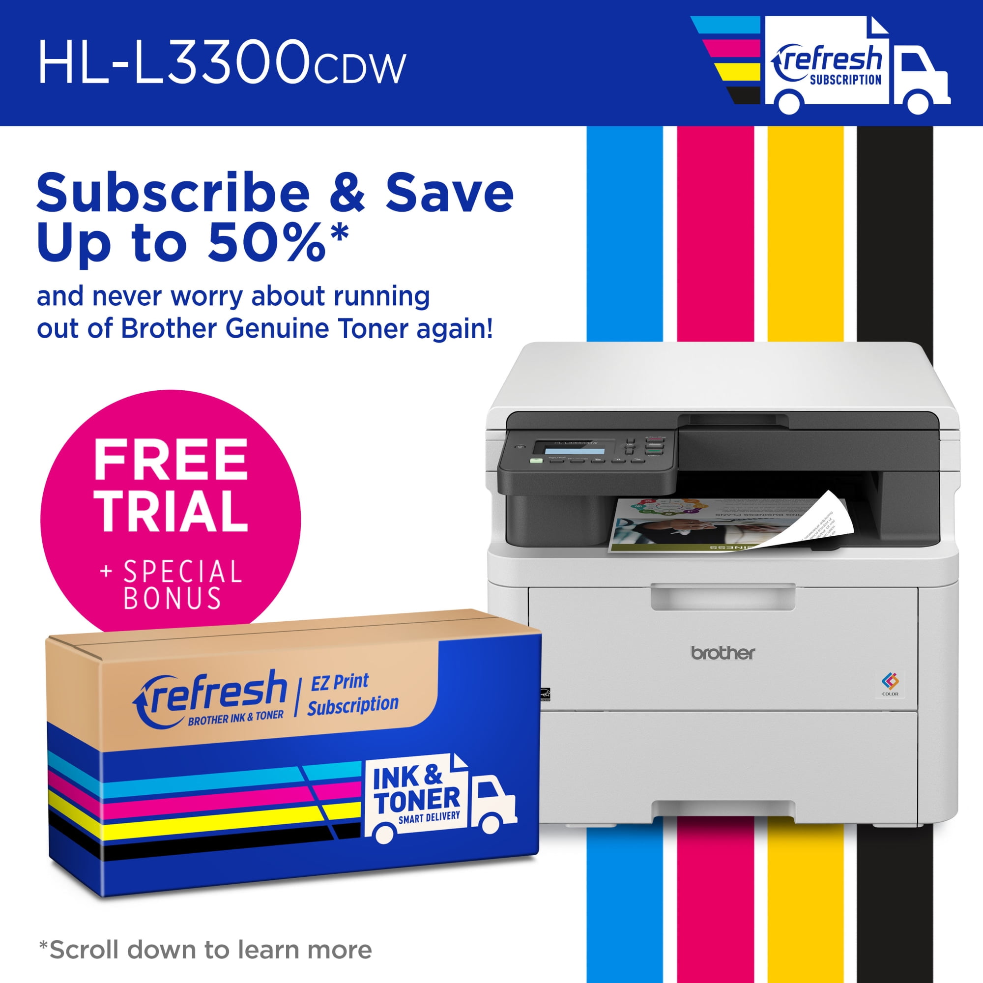Brother Wireless HL-L3300CDW Digital Color Printer with Copy & Scanning, Duplex and Mobile Printing - Image 7