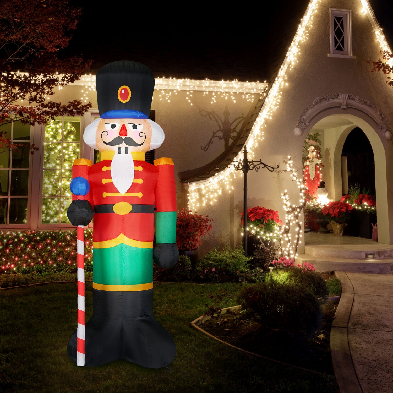 Fraser Hill Farm 10 ft Tall Pre lit Nutcracker Inflatable, FHFNUTCRK201-L - Image 11
