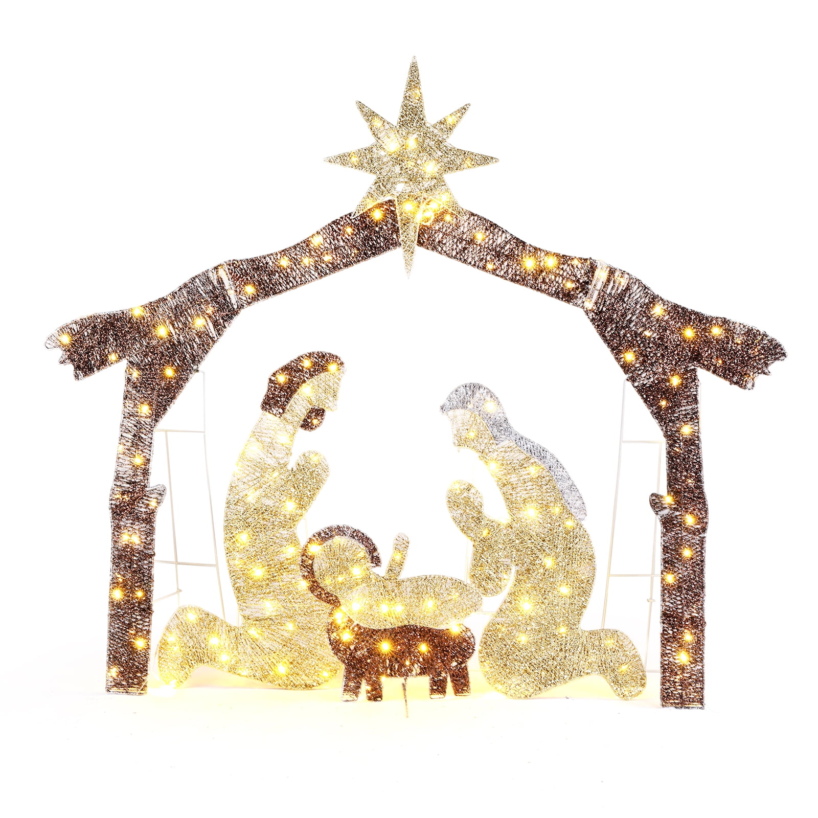 UBesGoo 6ft Light-Up Nativity Scene Christmas Decoration Nativity Christmas Outdoor Decor - Image 7